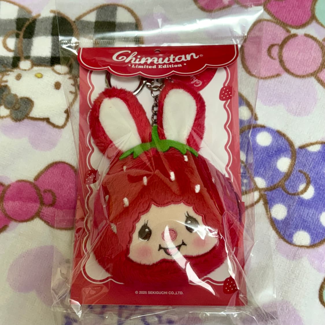 몬치치 치무탄 한정 딸기 캐릭터 파우치 키링 인형 새상품 상품이미지1