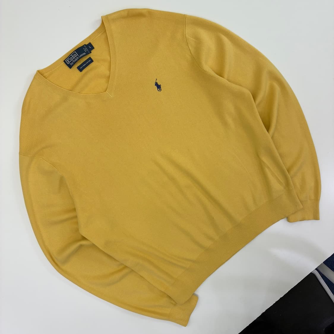 Polo  폴로 랄프로렌 자수 피마코튼 브이넥 니트 상품이미지2