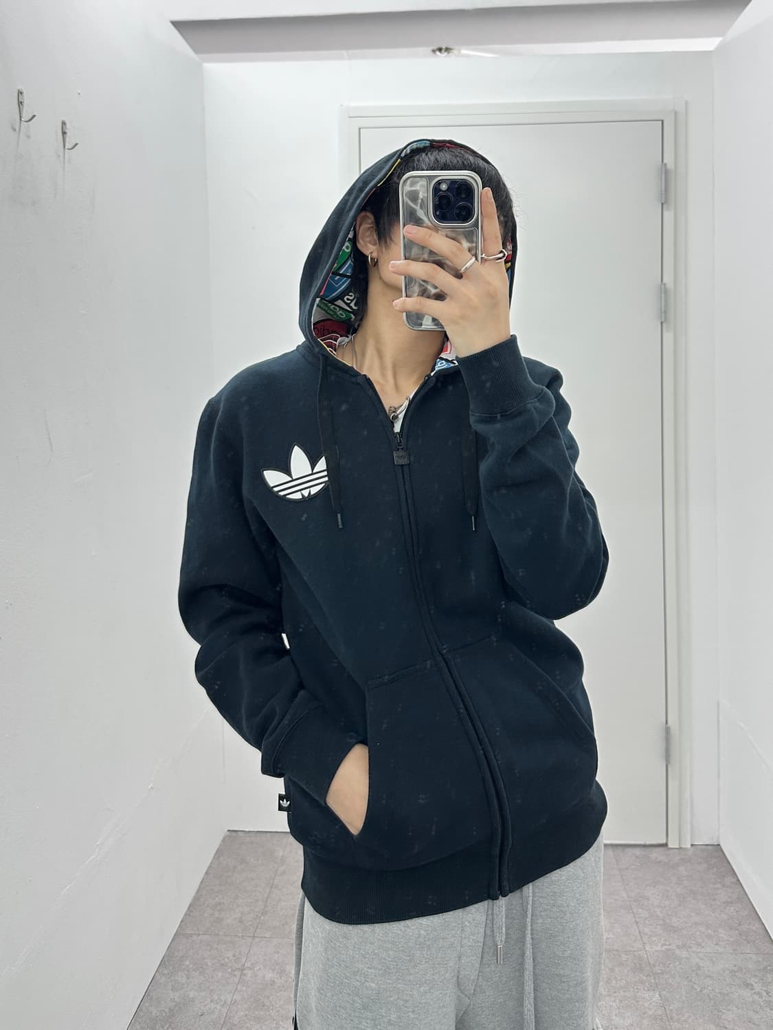 ADIDAS 그래픽 후드집업 상품이미지1