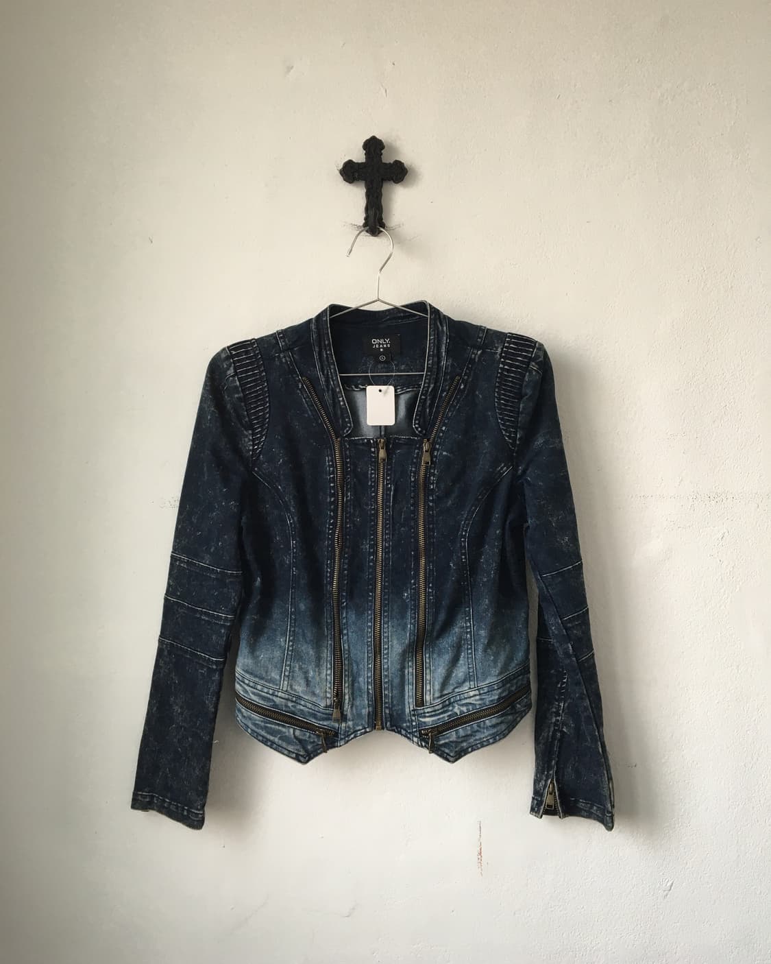 Washing denim rider jacket 상품이미지2
