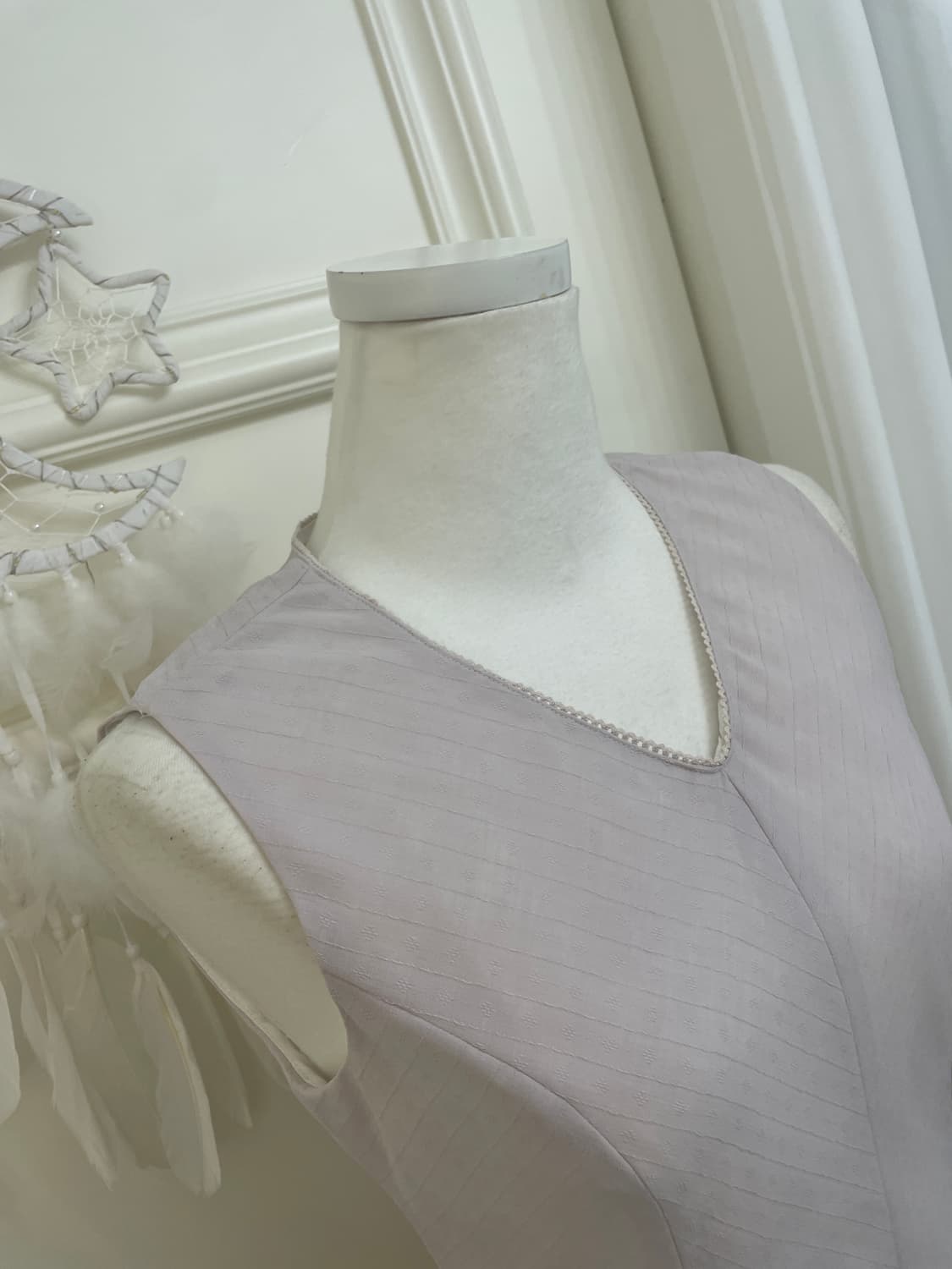 sheer pink lace v-neck princess line bas 상품이미지7