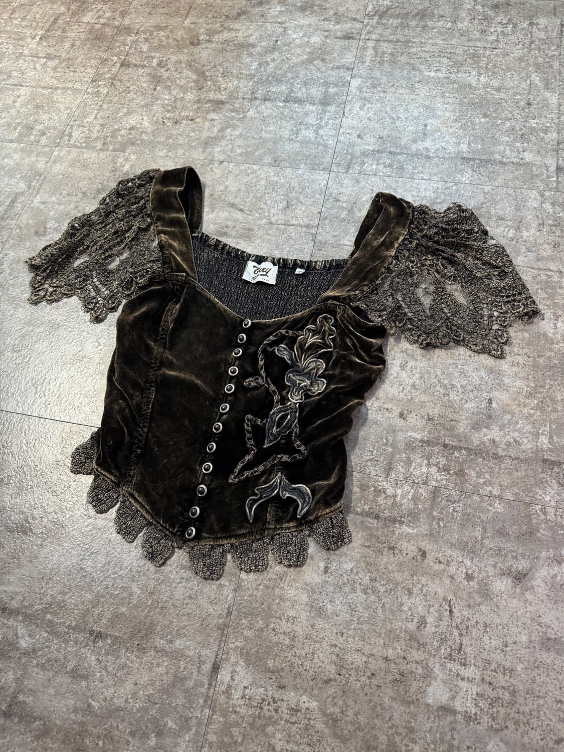 벨벳 페어리 버튼 탑 상품이미지1