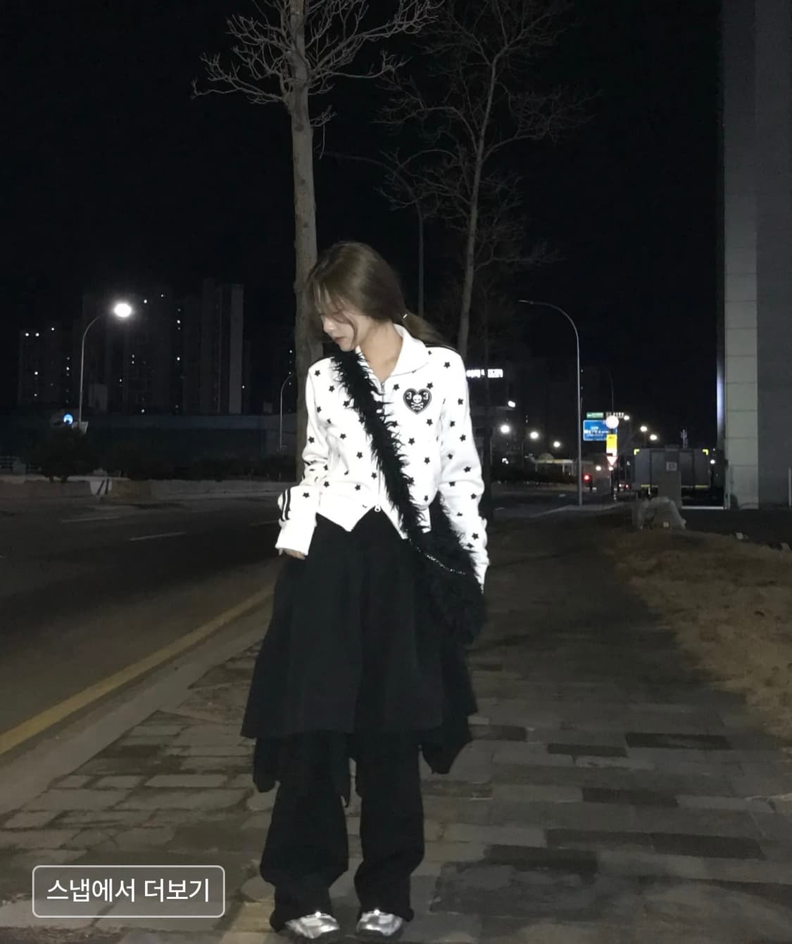 미세키서울 레이어드 스커트 팬츠 세트 블랙 사이즈2 상품이미지3