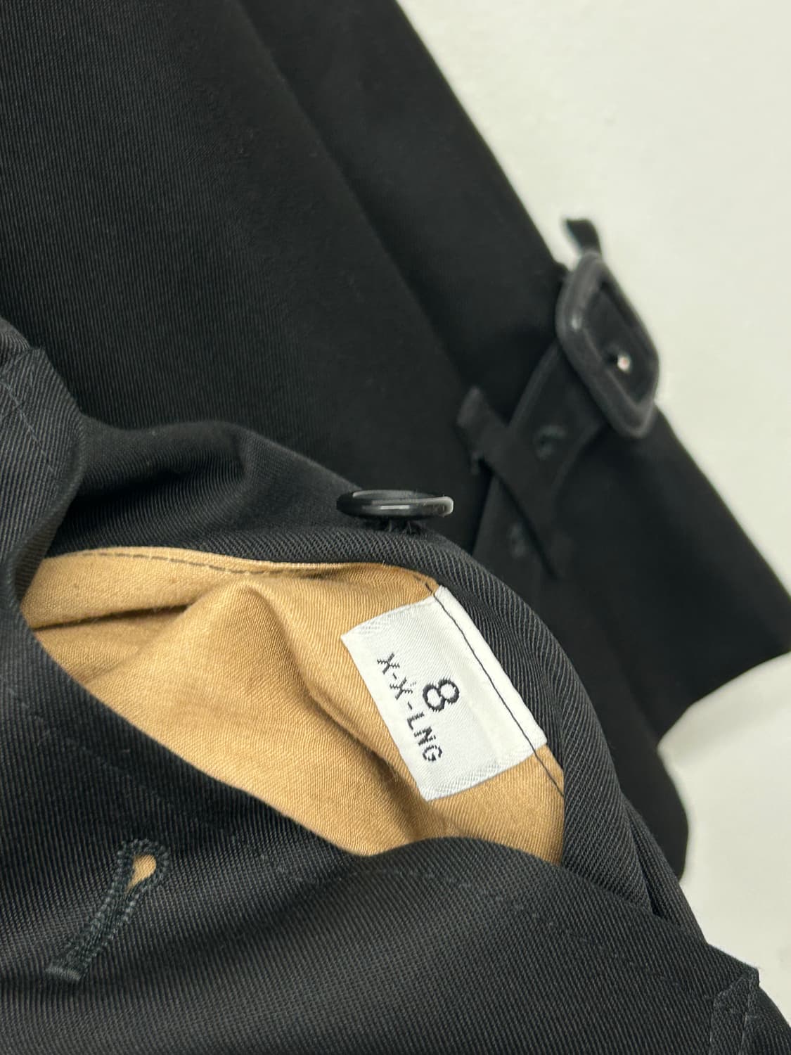 80s Burberry 버버리 블랙 트렌치 롱코트 상품이미지10