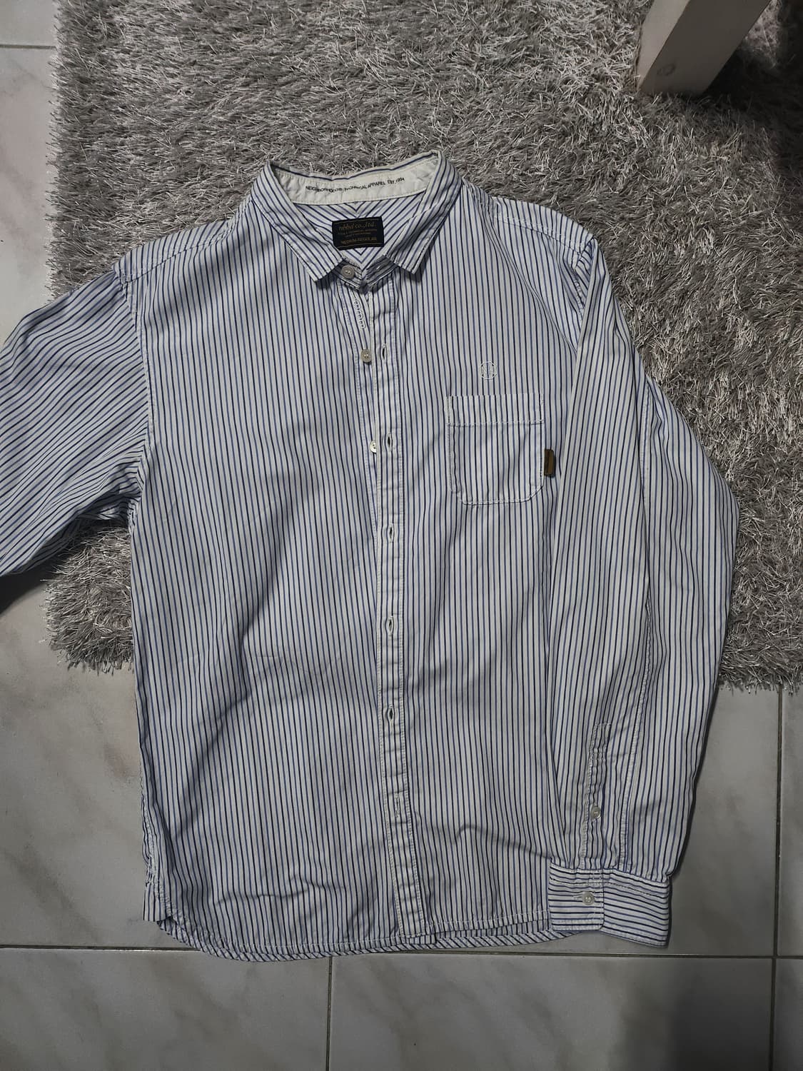 네이버후드 스트라이프 셔츠 상품이미지1