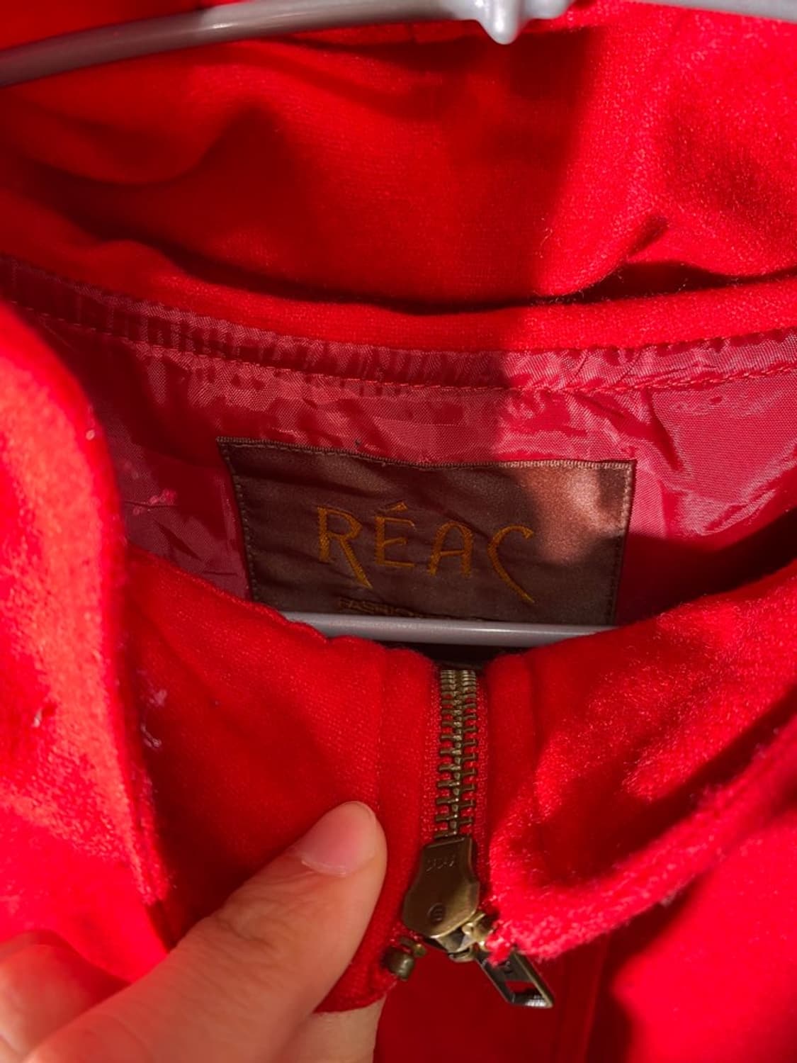 reac 울 레이온 레드 후드 자켓 상품이미지3