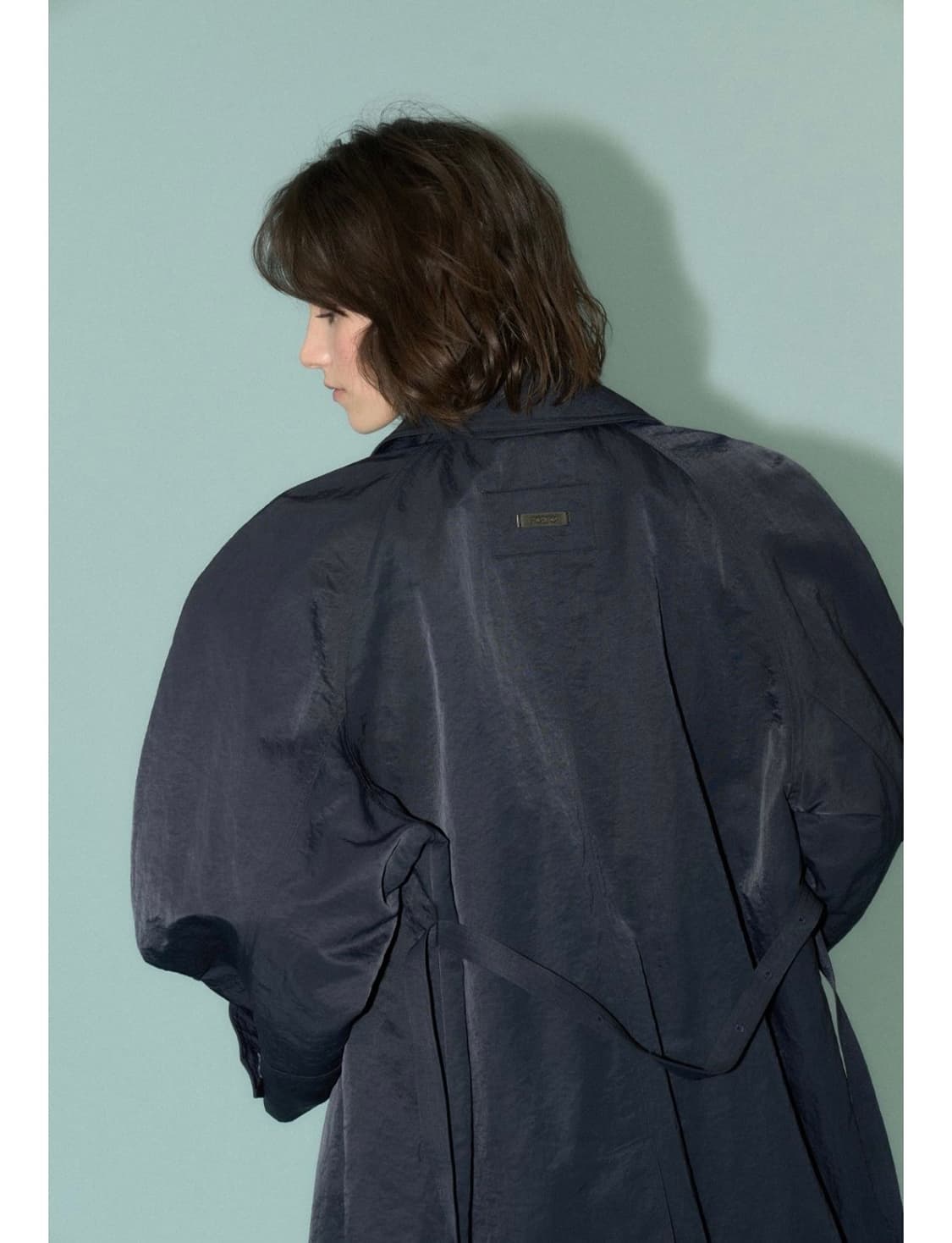 포에토 트렌치 코트 네이비 상품이미지4