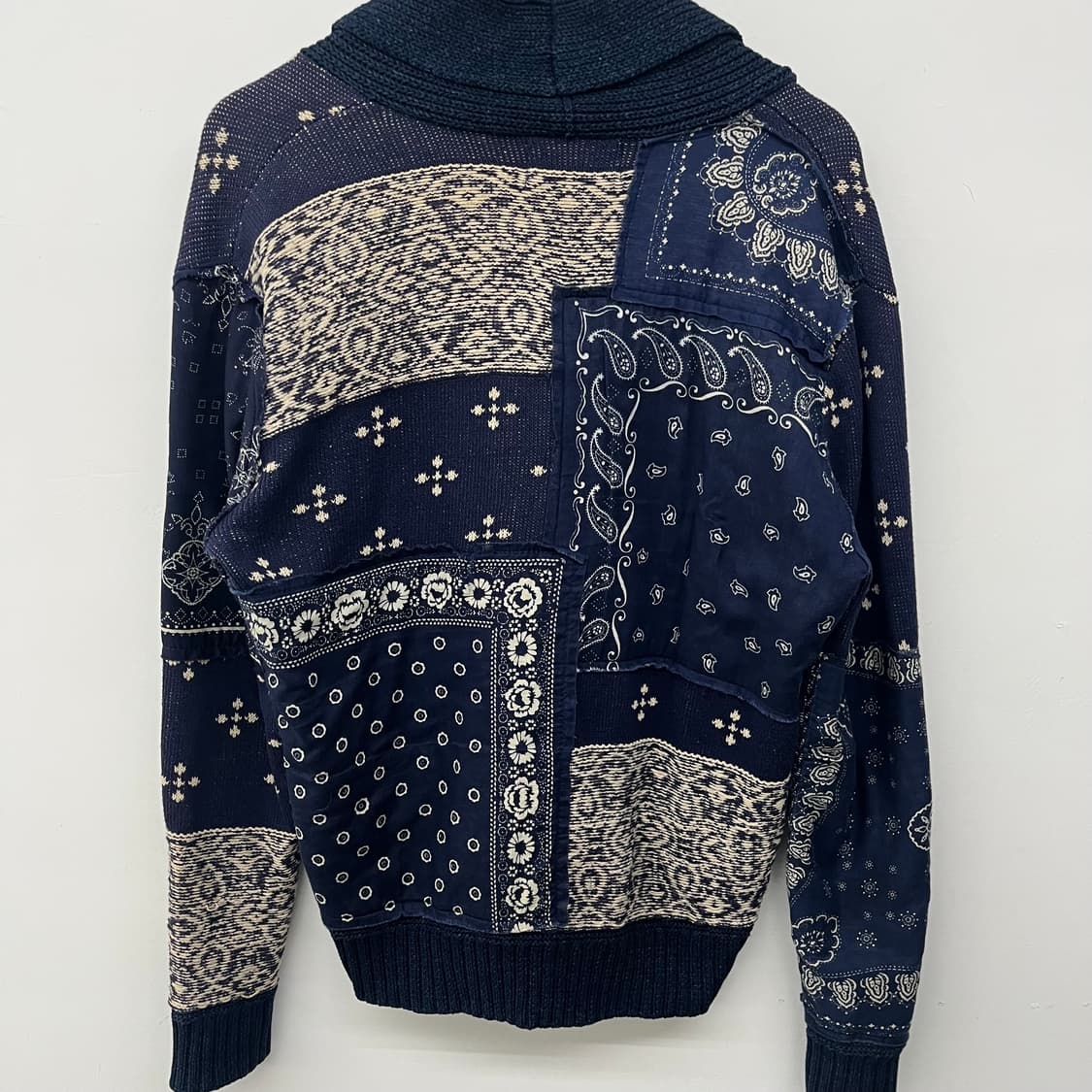 폴로 데님앤서플라이 패치워크 가디건 네이비 남/S 상품이미지7