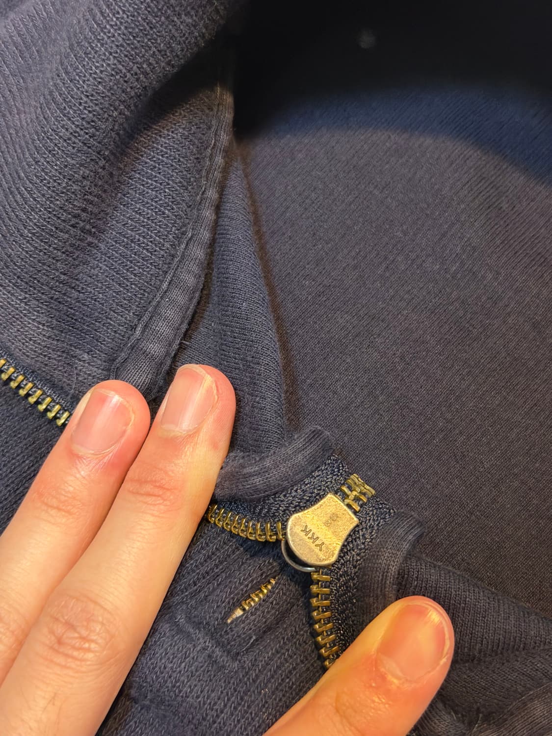 폴로 랄프로렌 반집업 코튼 니트 네이비 상품이미지3