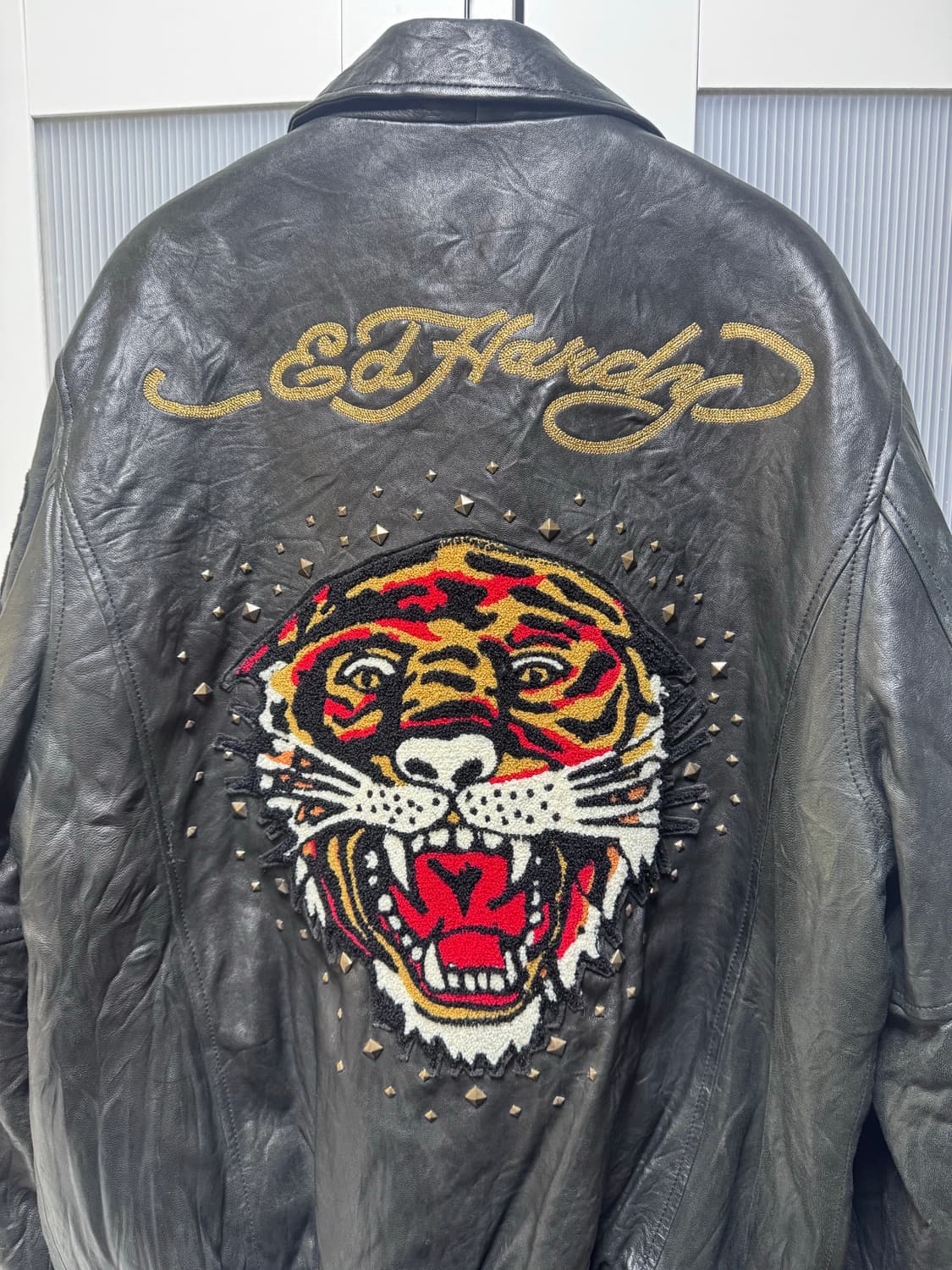 에드하디 x 아비렉스 콜라보 빈티지 가죽 바시티 자켓 상품이미지8