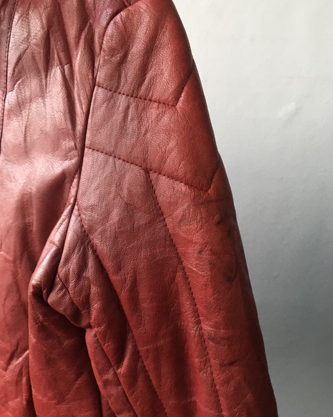 High neck leather jacket 상품이미지6