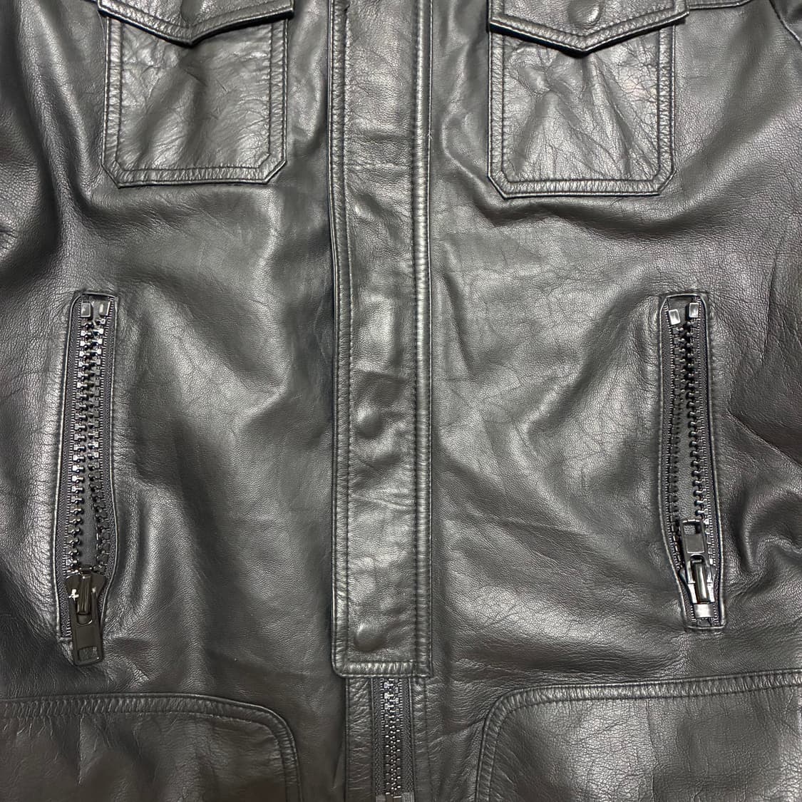 블랙 가죽 자켓 남성용 상품이미지6