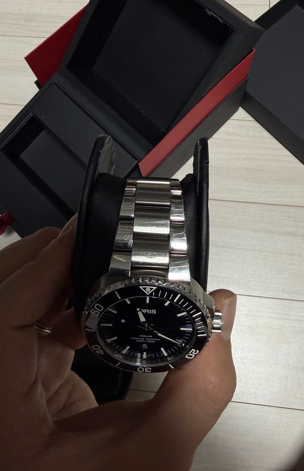 오리스 애커스 딥블루 43mm 풀세트 (국내 성골 / 정품 러버밴드 포함 상품이미지4