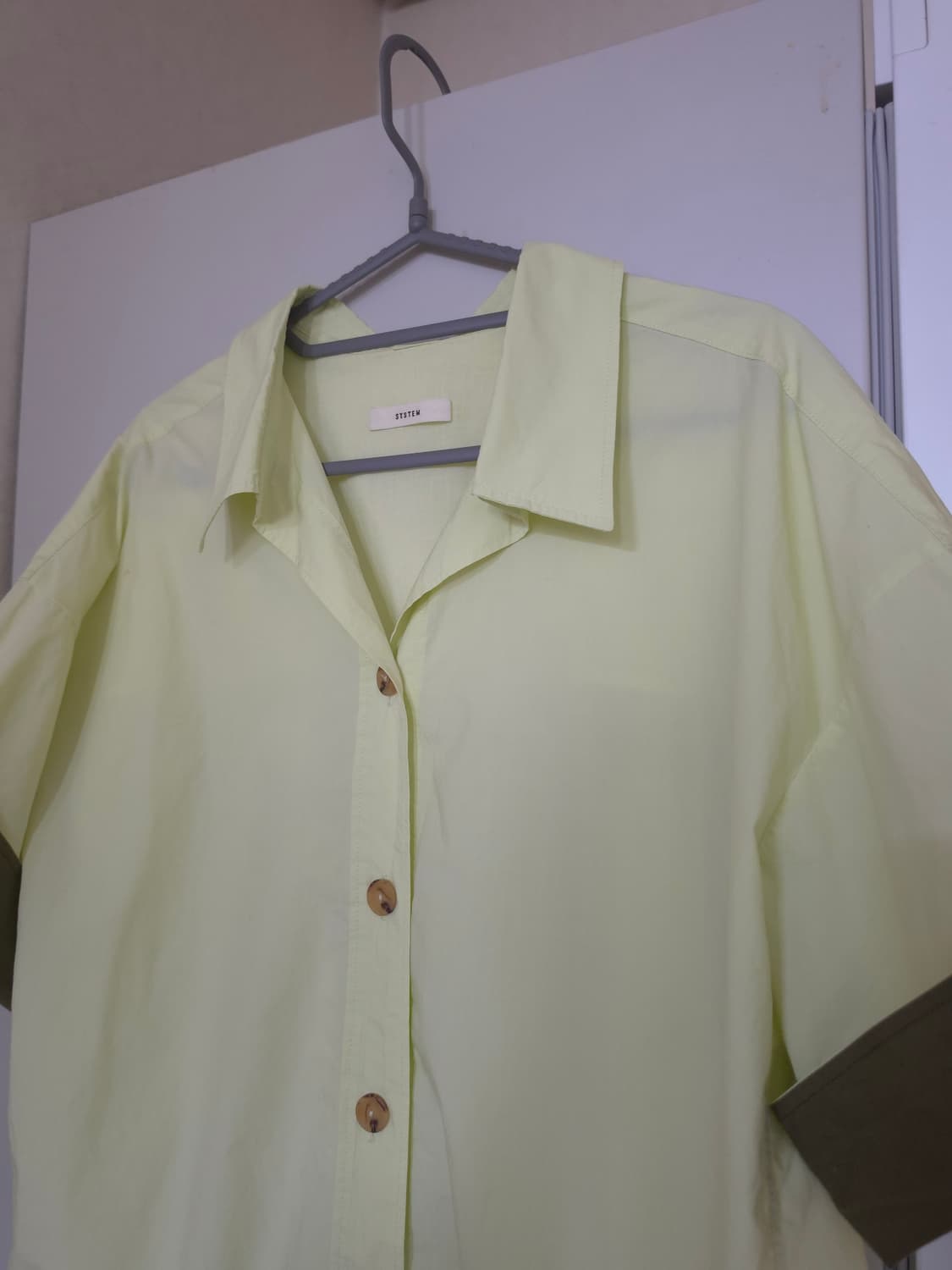 시스템 오버핏 면셔츠 상품이미지2