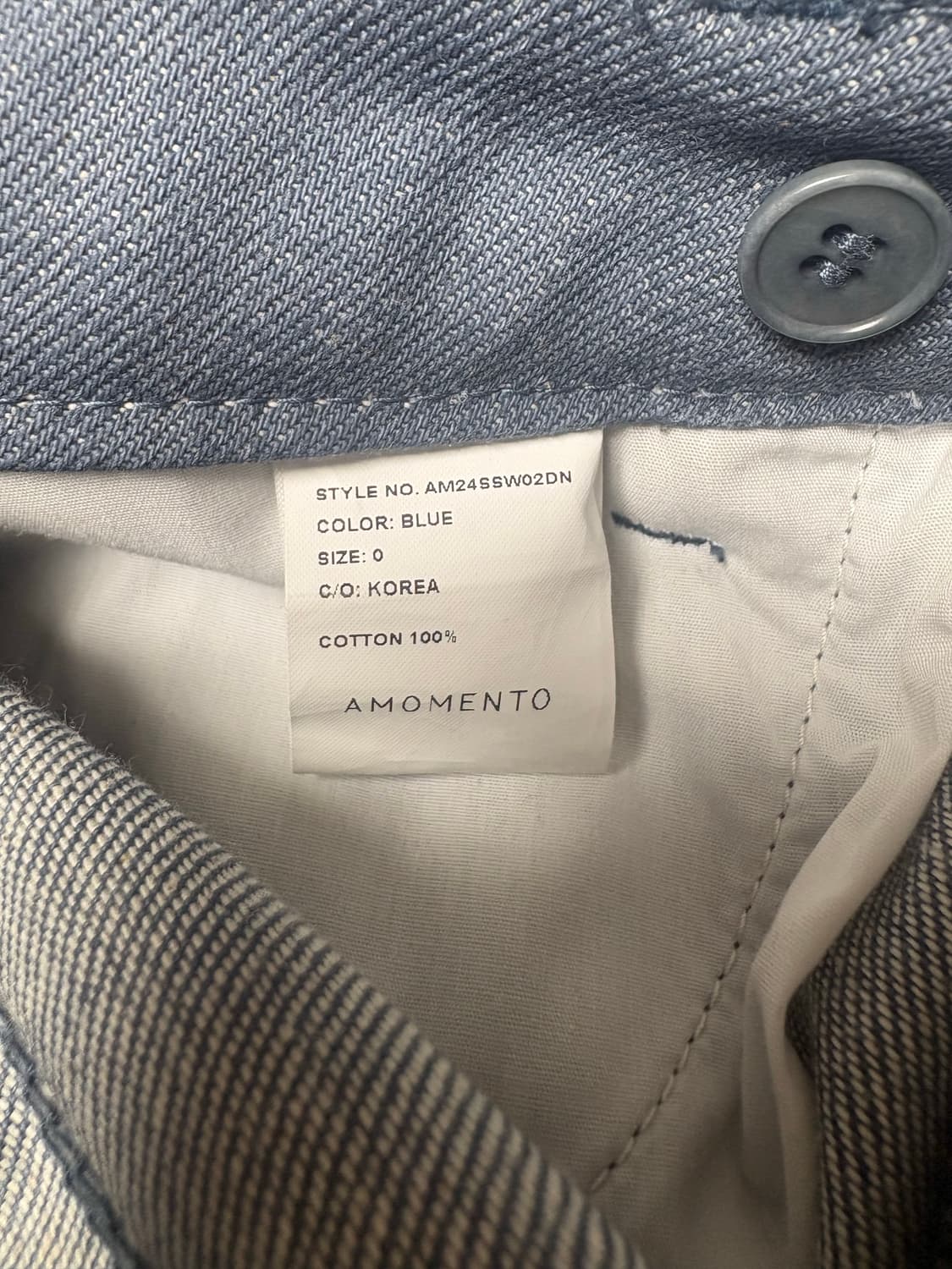 아모멘토 인디고 데님 블루 0size (뉴진스 착용) 상품이미지10