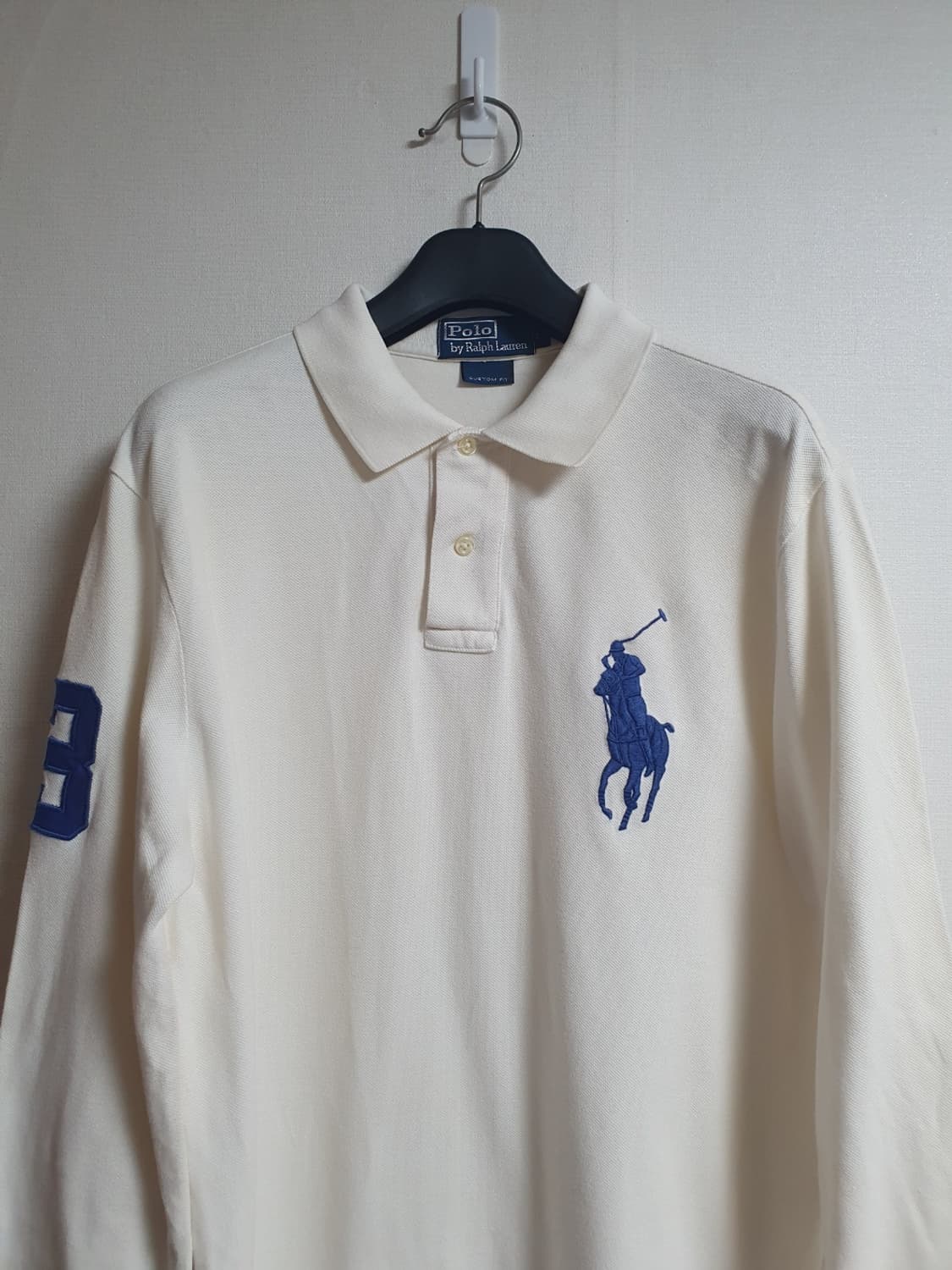 폴로랄프로렌 빅포니 넘버3 긴팔 카라티 아이보리 L 상품이미지1