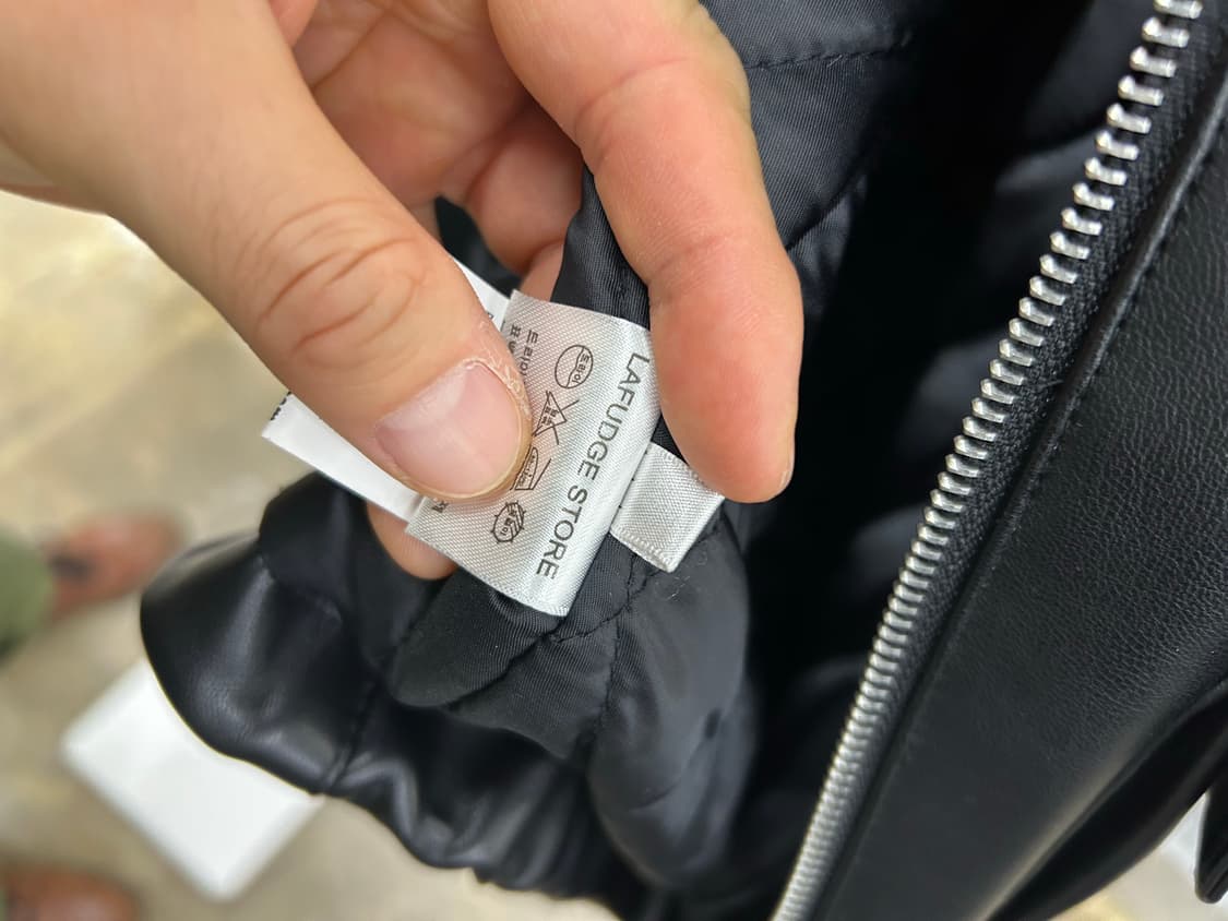 LaFudge store 블랙 레더 자켓 상품이미지7