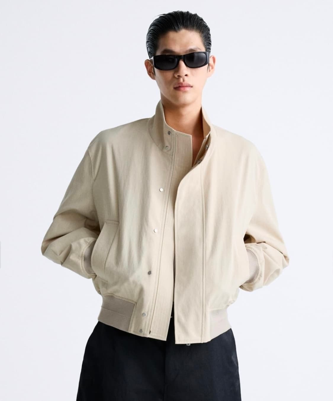 Zara Cropped Bomber Jacket 상품이미지3
