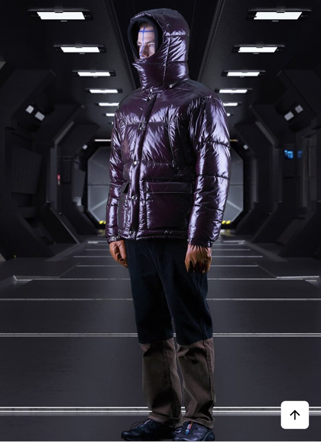 더블에이씨 웰론 유광 경량 패딩 와인색 (L) 상품이미지9