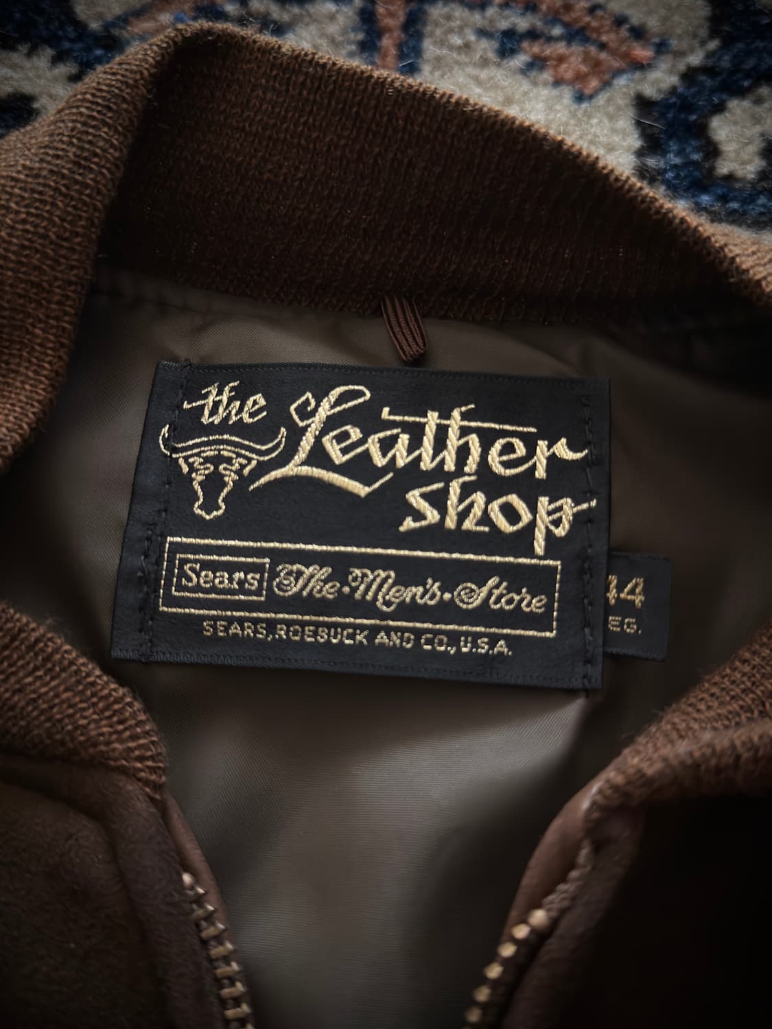 70s Sears Sun-Faded suede bomber Jacket 상품이미지10