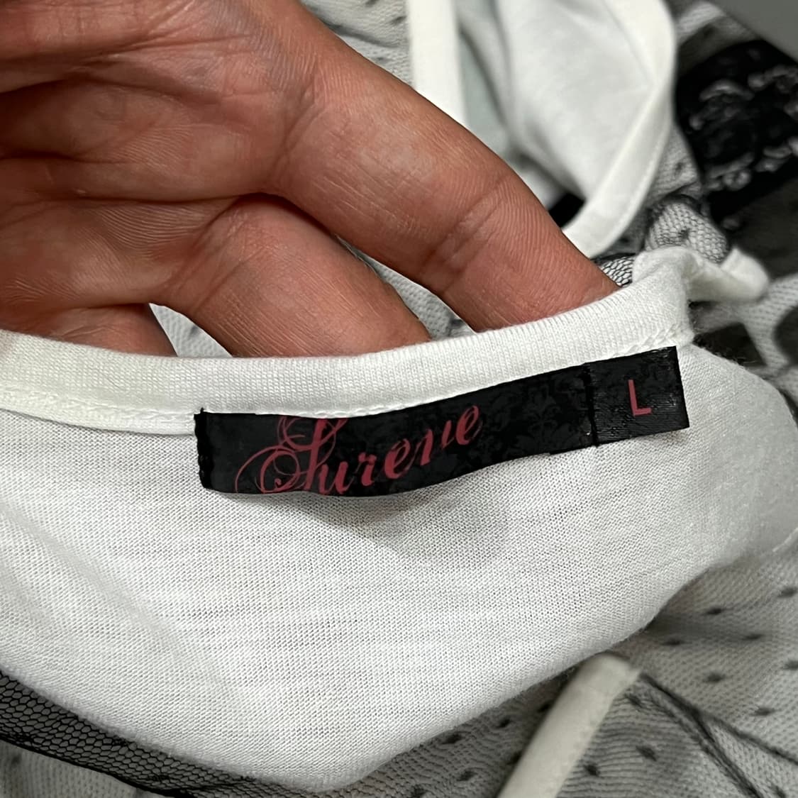  y2k 십자가 그래픽 슬리브리스 y16288 상품이미지6