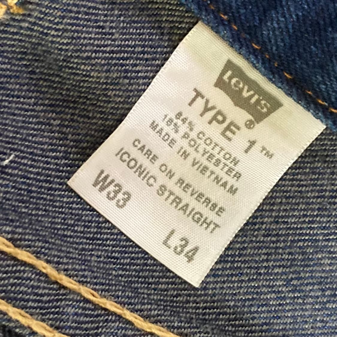 리바이스 타입원 데님팬츠 W33 L34 상품이미지5