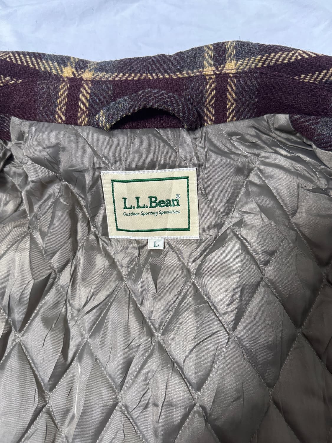 엘엘빈 울 체크 퀼팅 자켓 상품이미지7