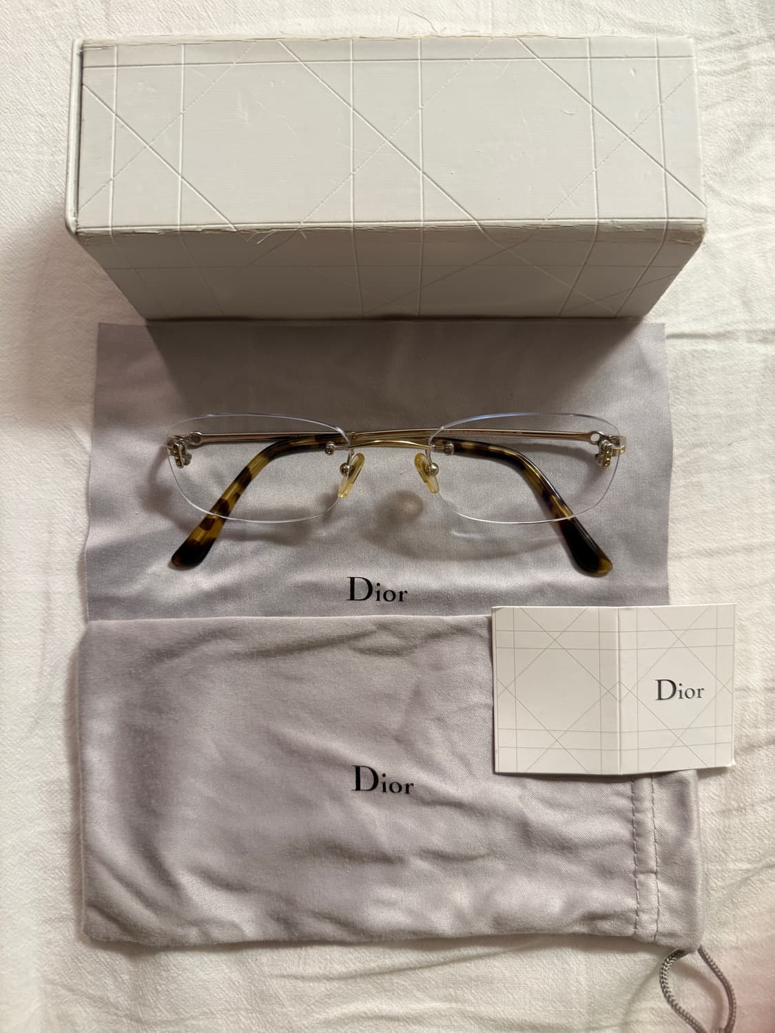 디올 골드프레임 무테 안경 상품이미지1