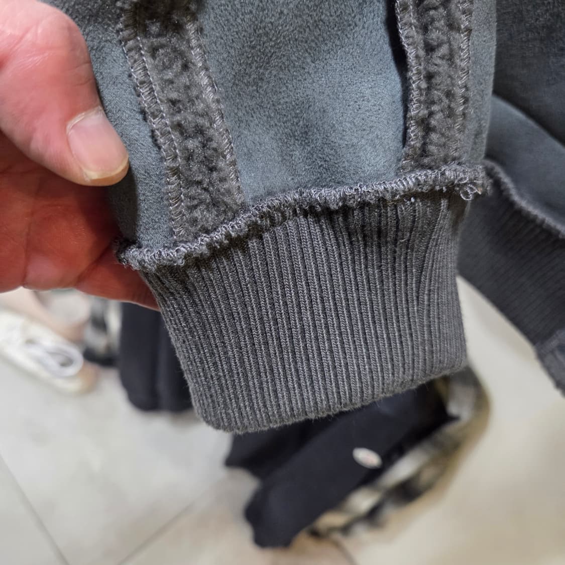 빠니깔래 스웨이드 후드 무스탕 상품이미지4