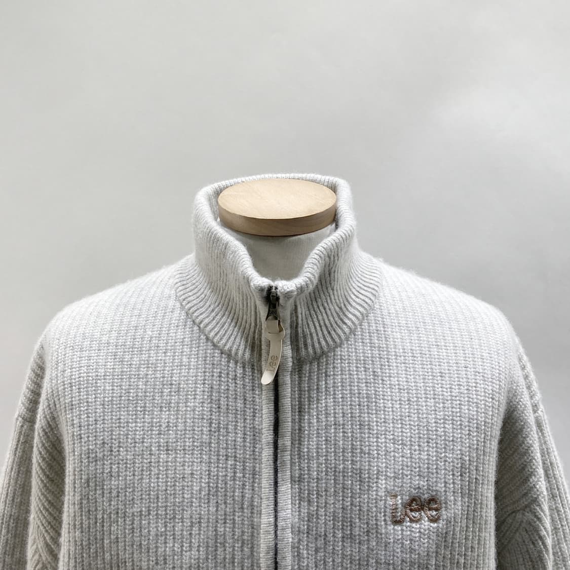 LEE 리 2024 남 하이넥 울집업가디건 베이지 M 상품이미지2