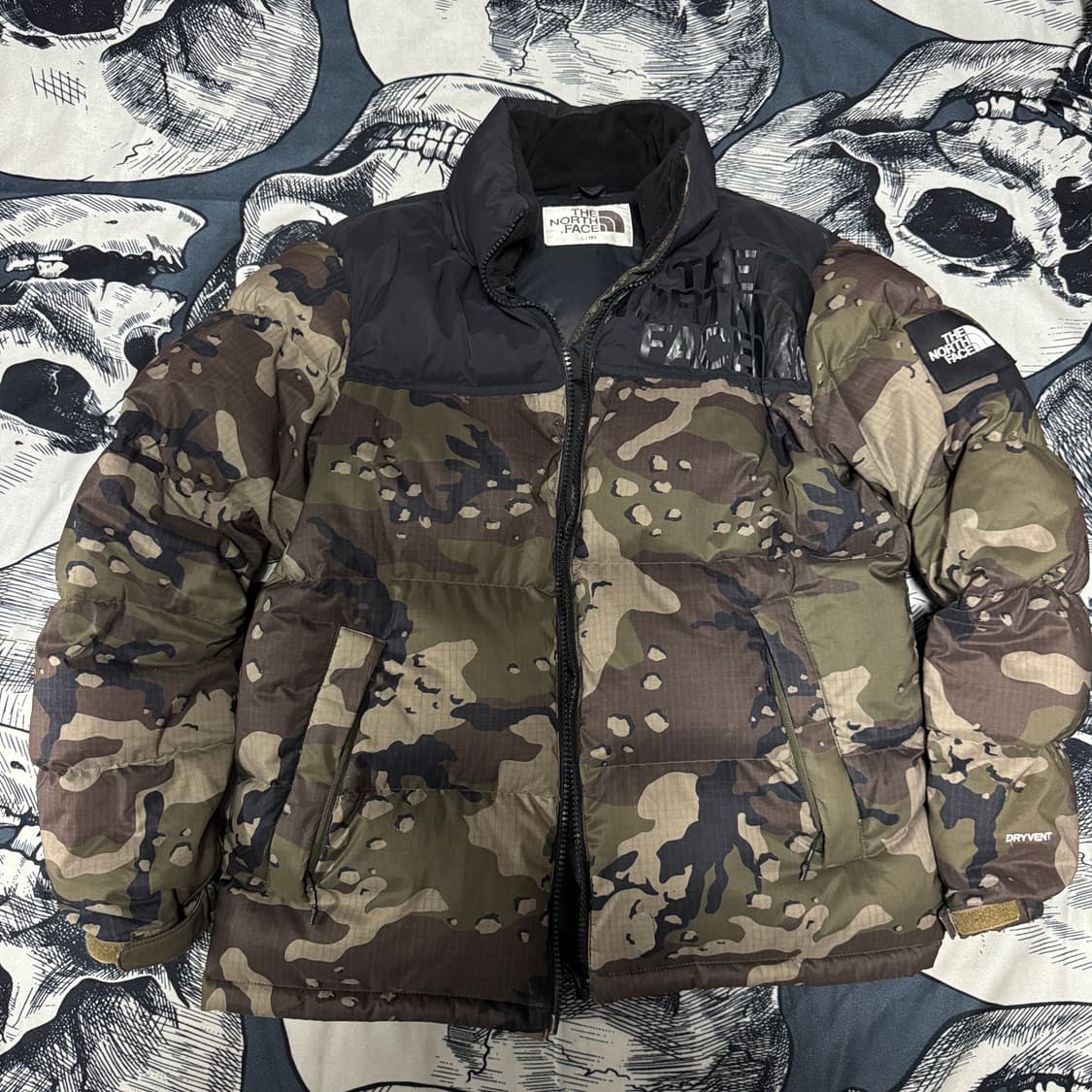 노스페이스 카모 패딩 100L사이즈 상품이미지1