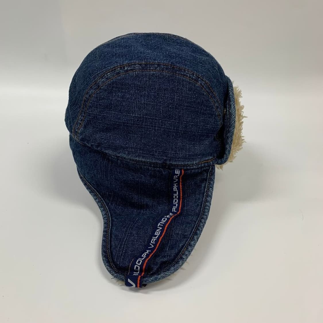 루돌프 발렌티노 빈티지 데님 트래퍼햇 상품이미지4