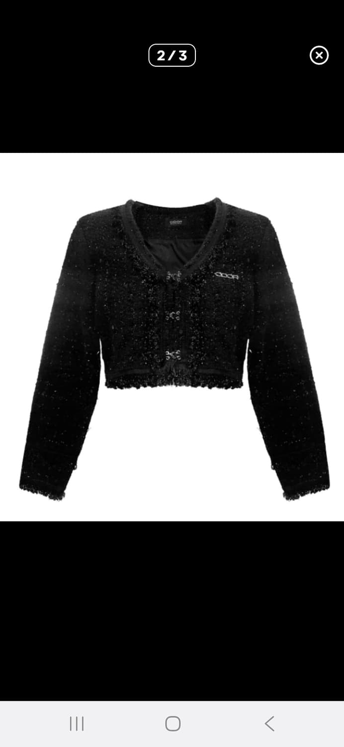 (새제품) 오도어 트위드 크롭 가디건 트위드 크롭자켓 상품이미지2