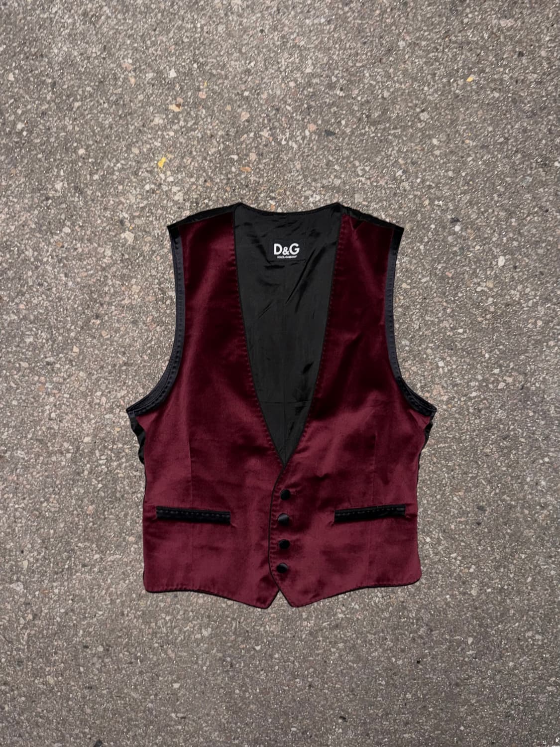 Dolce & Gabbana Velvet Tuxedo Vest 상품이미지1