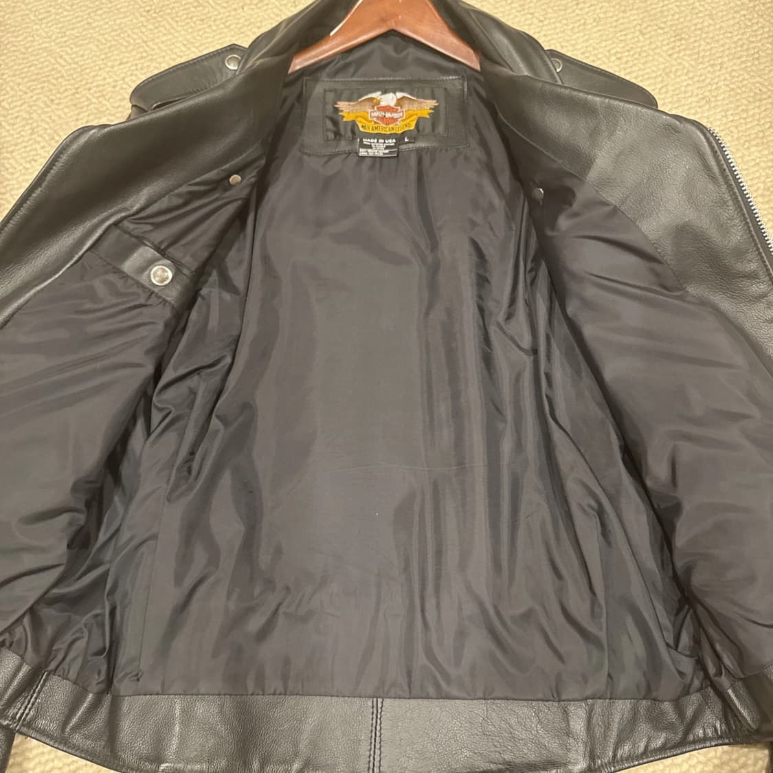 할리데이비슨 빈티지 더블 라이더 가죽 자켓 상품이미지3