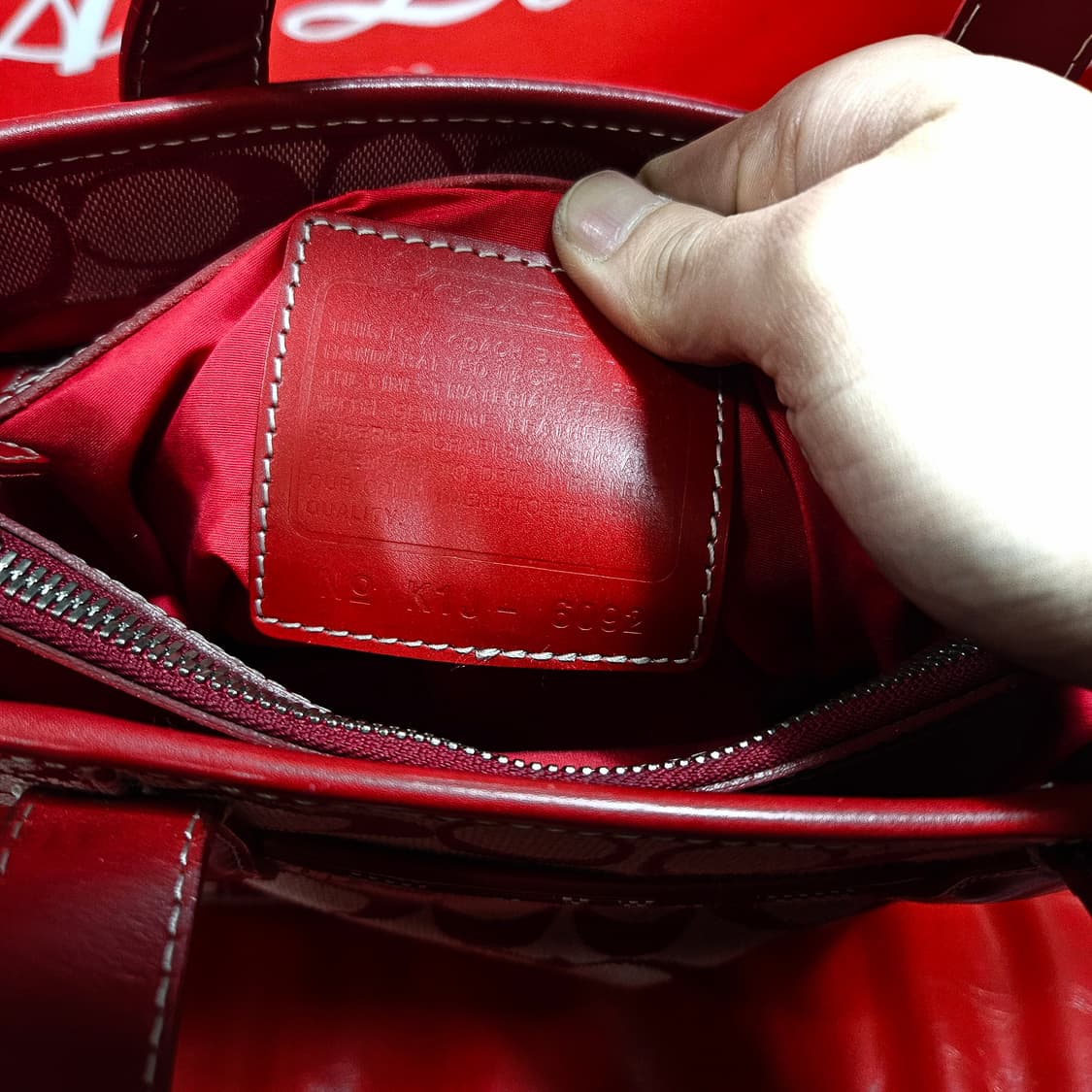 코치(Coach) 자가드 가죽 토트백  상품이미지9