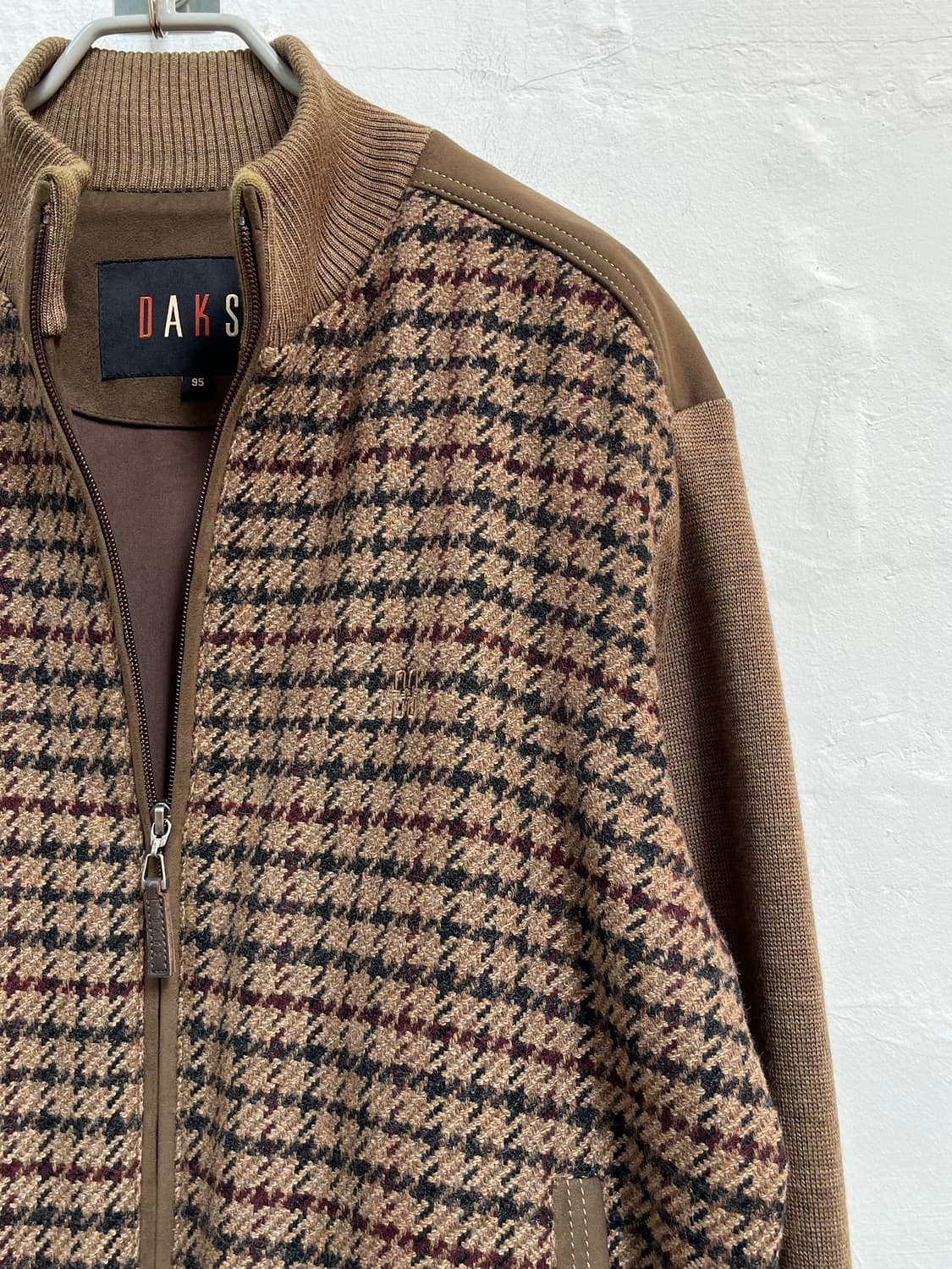 Daks 하운드투스 체크패턴 알파카 캐시미어 블루종 95 상품이미지4