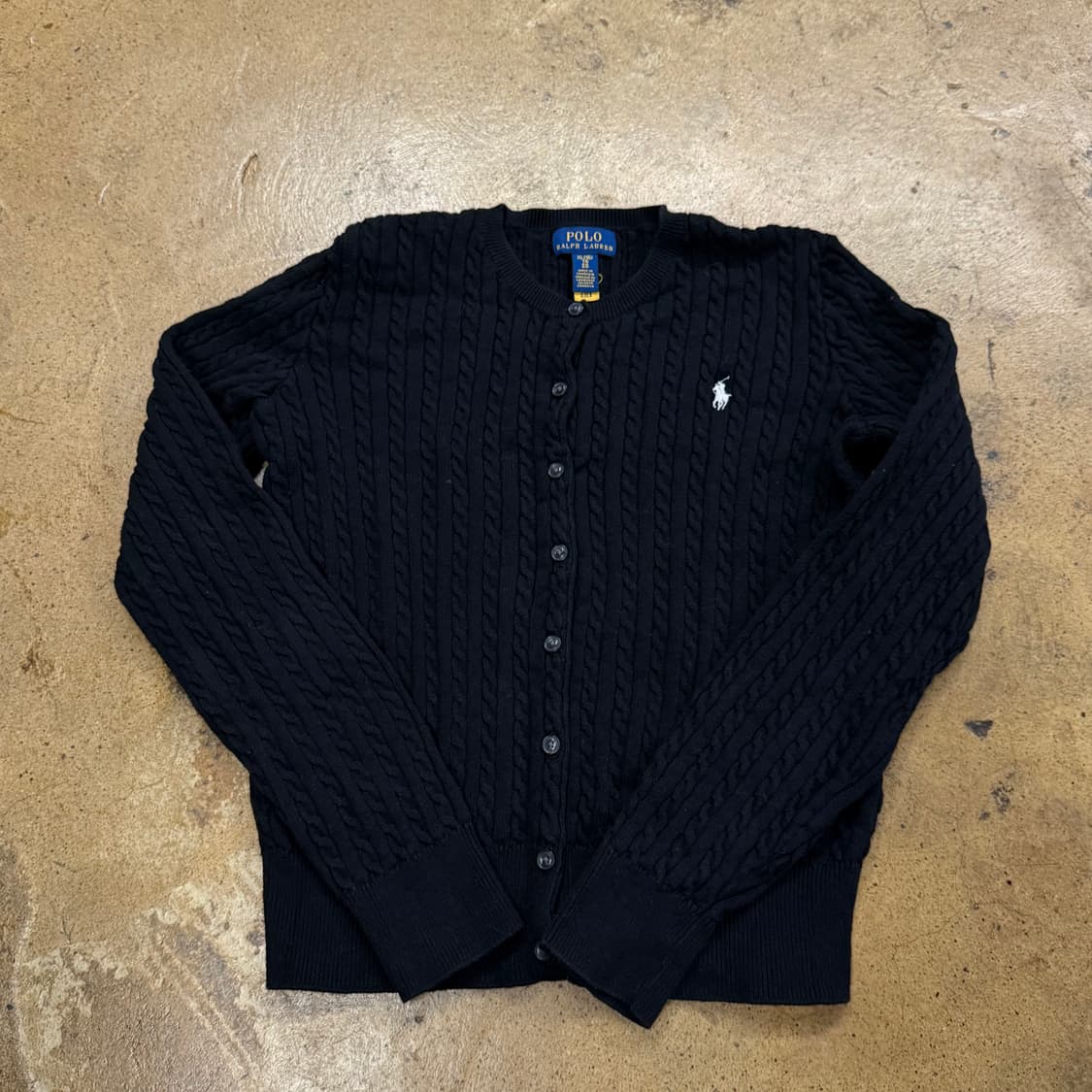 폴로 랄프로렌 블랙 꽈배기 니트 가디건 상품이미지2