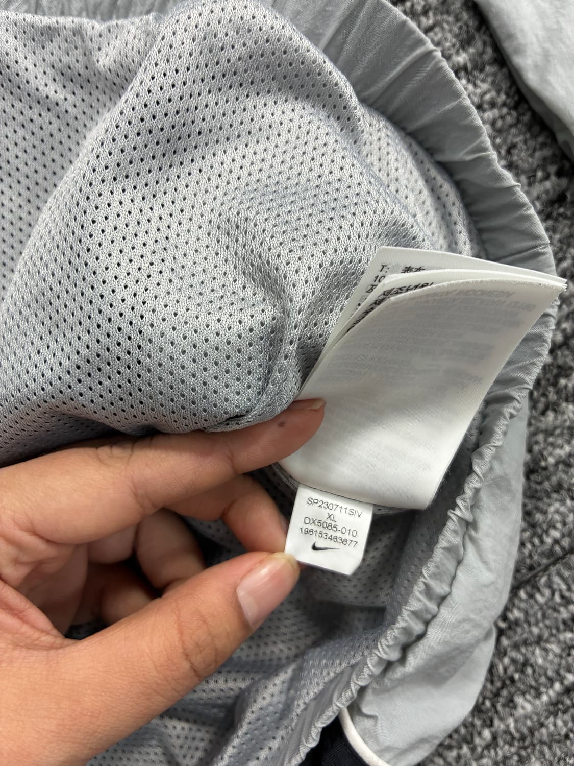 나이키 블랙 그레이 우븐 아노락 XL 상품이미지7