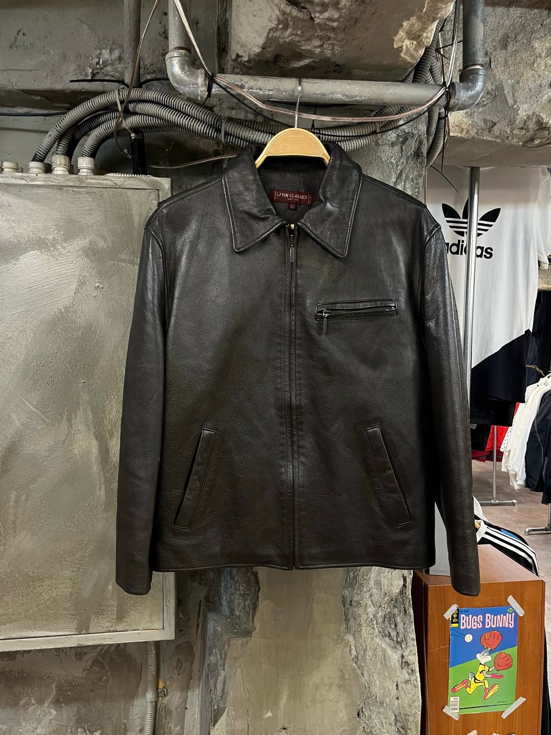 소가죽 레더 자켓 브라운 100 #csz2319 상품이미지1