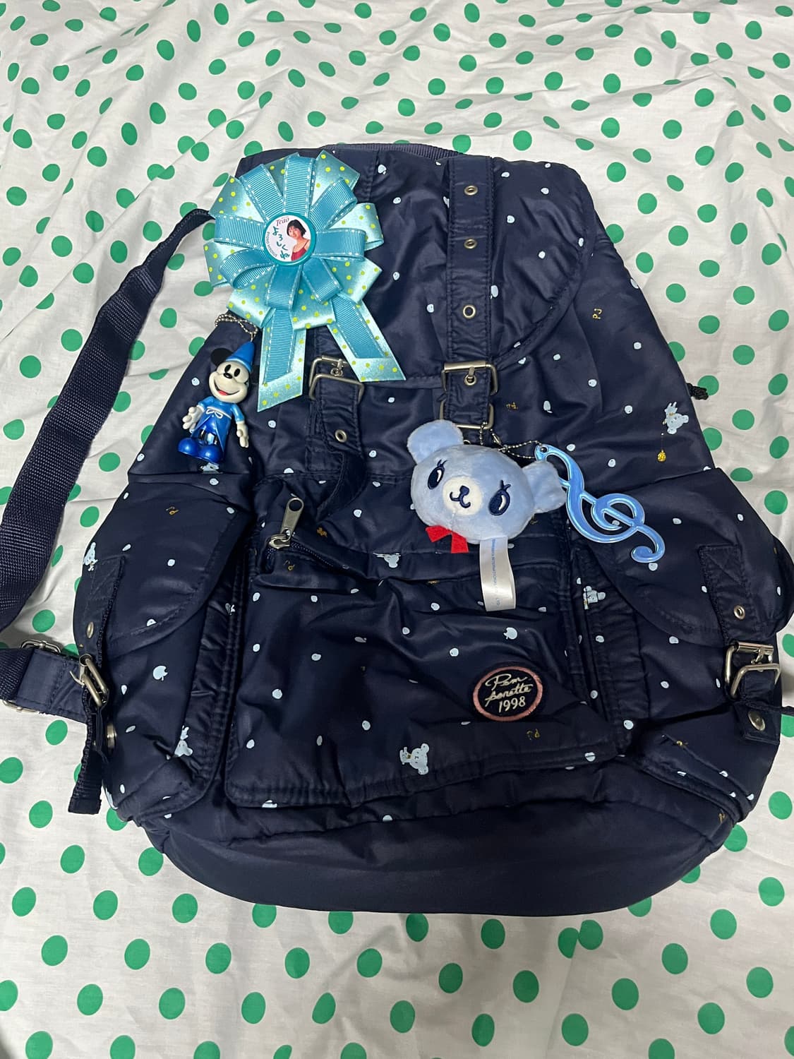 폼포넷 패딩재질 네이비 백팩 🌀 상품이미지3