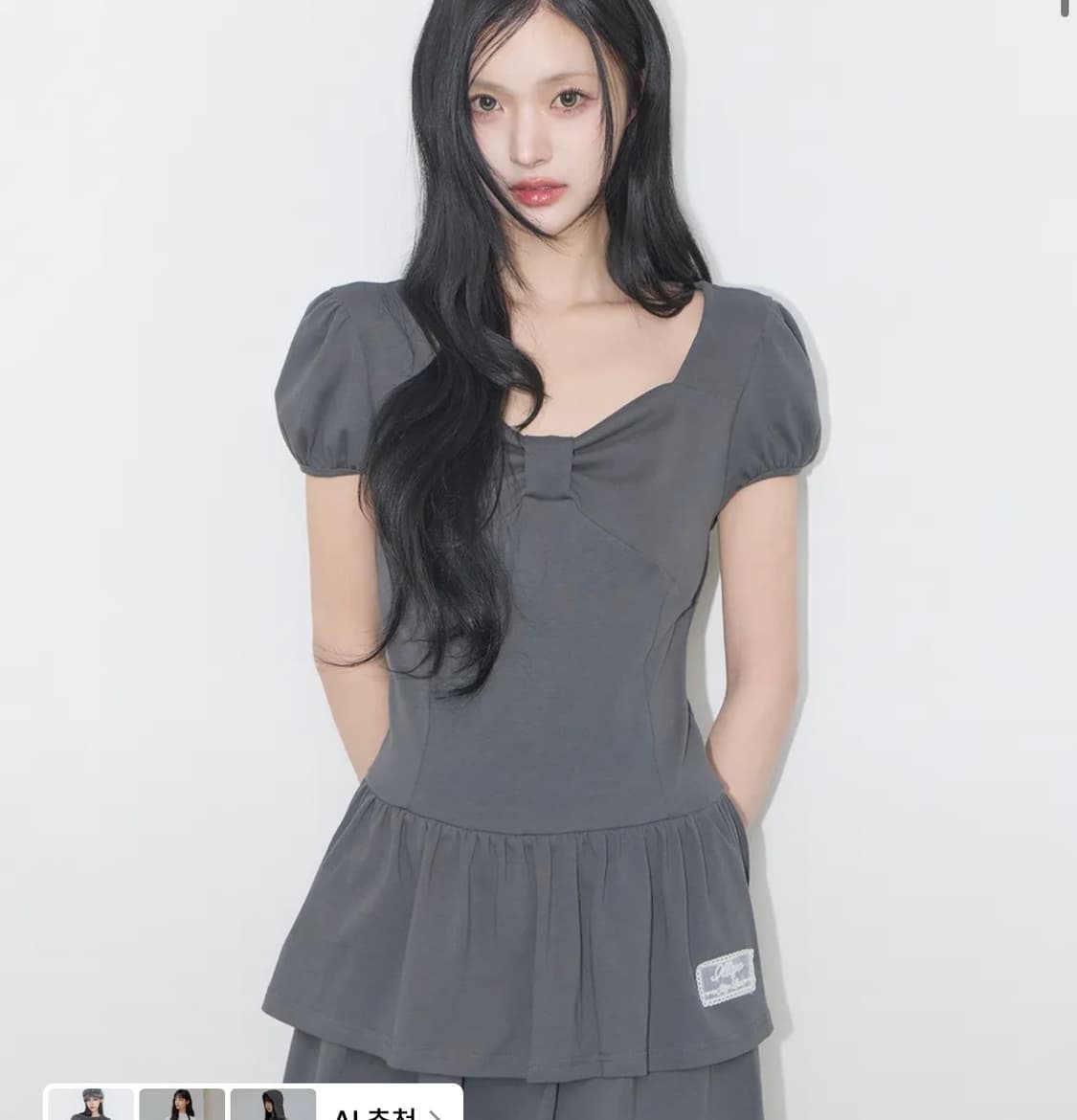 일리고 보우 플레어 미니 원피스 상품이미지1