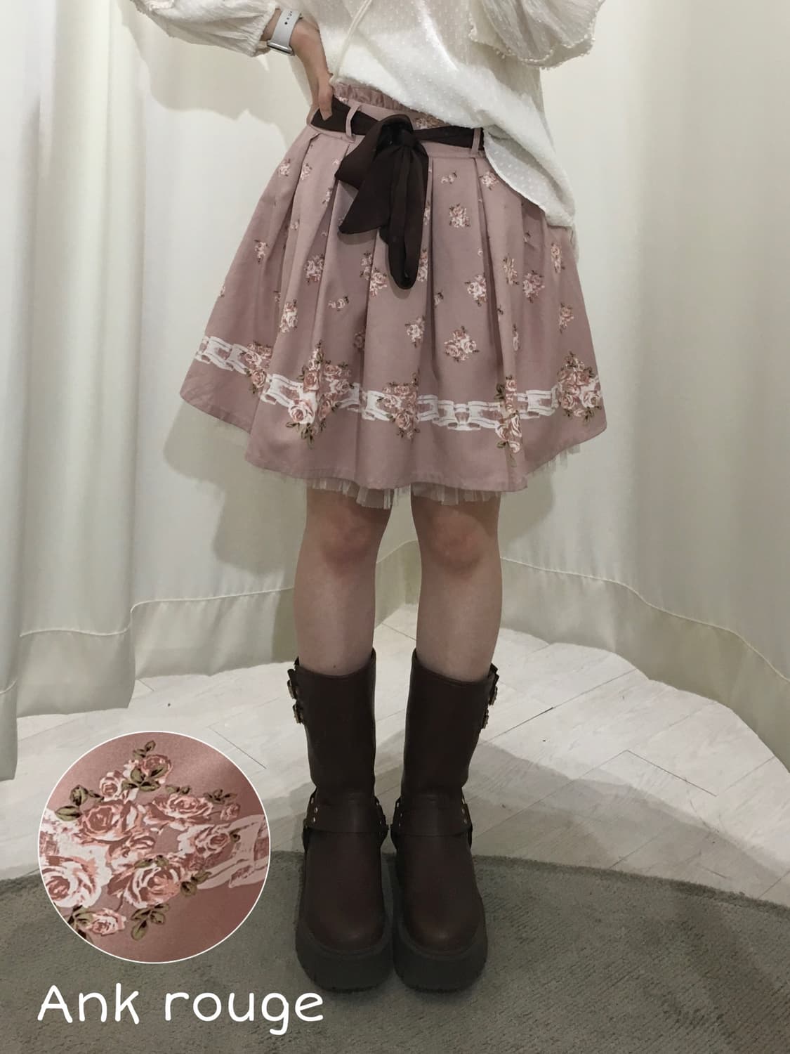 Ank rouge flower mini skirt 상품이미지1