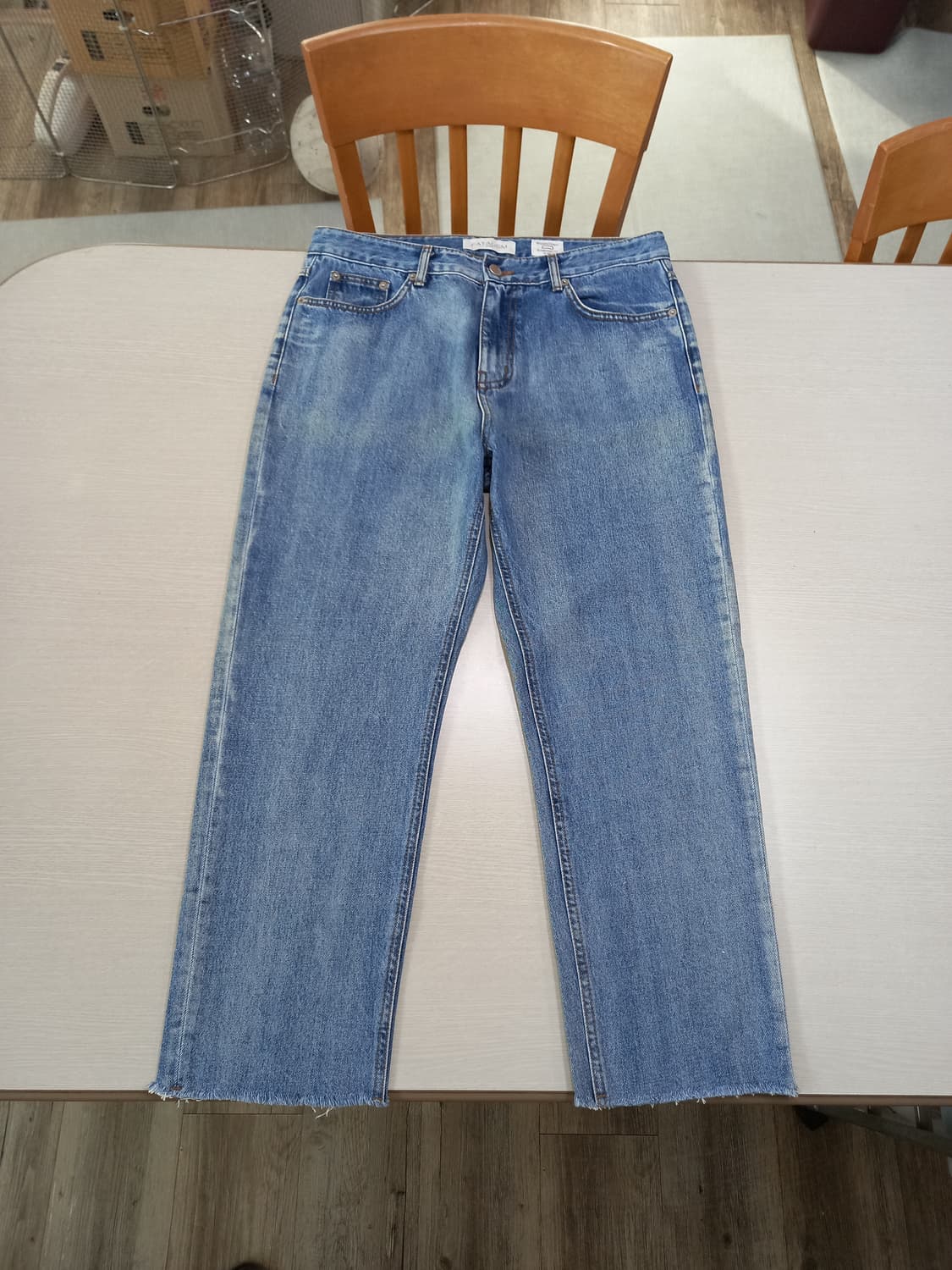 32 FATALISM Kor 여성용 테이퍼드핏 일자 크롭진 32-268 상품이미지1