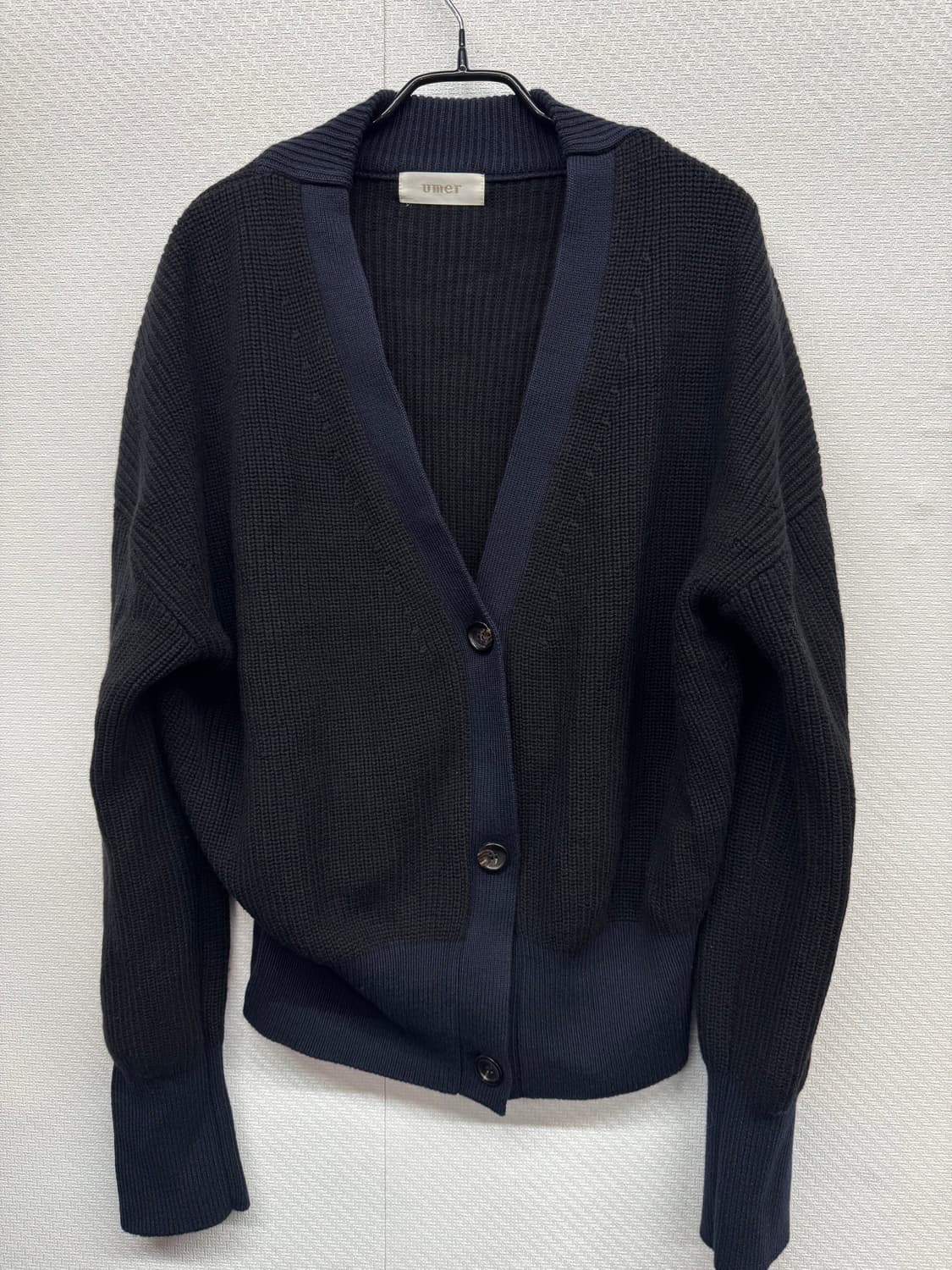 유메르 umer 울 니트 오버핏 가디건 F(XL) 상품이미지1