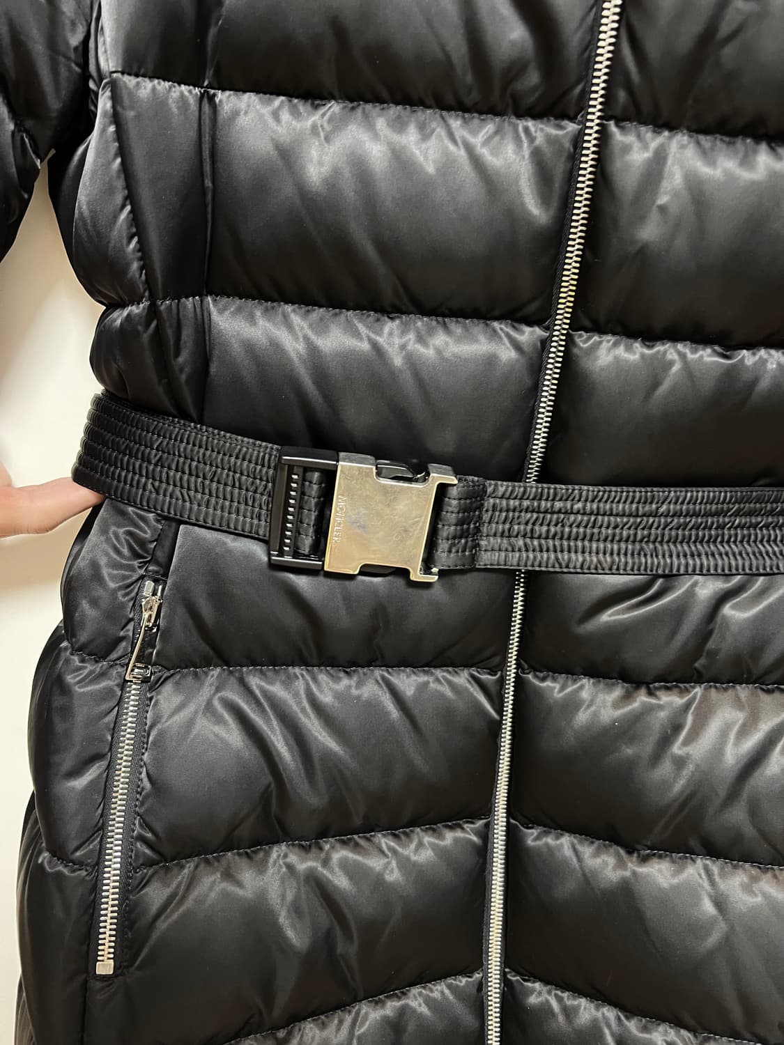 몽클레어 리어지 롱 다운 재킷 패딩 블랙베이지 1사이즈 상품이미지10