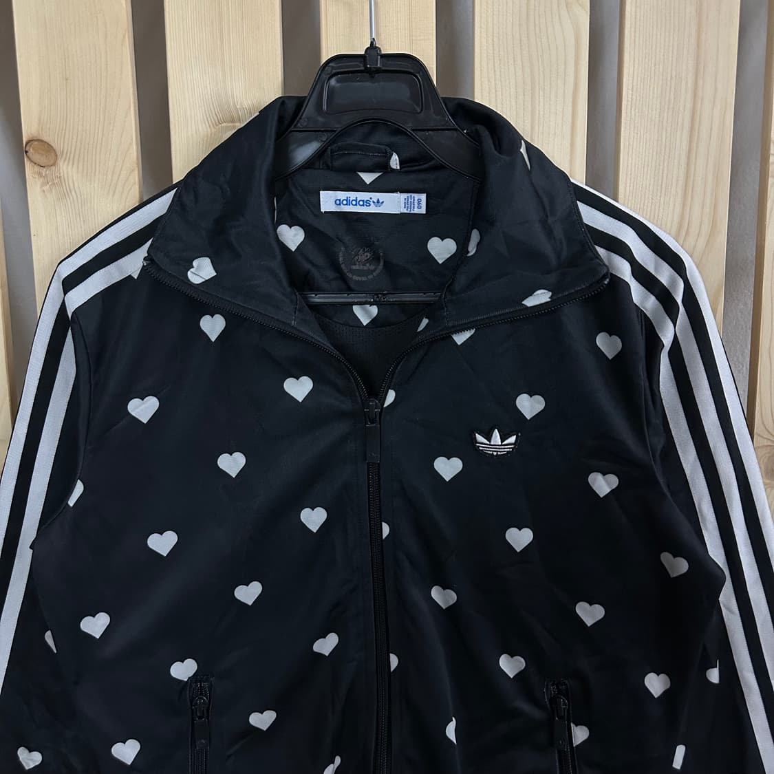 (S) 아디다스 파이어버드 하트 도트 블랙 져지 트랙탑 상품이미지3