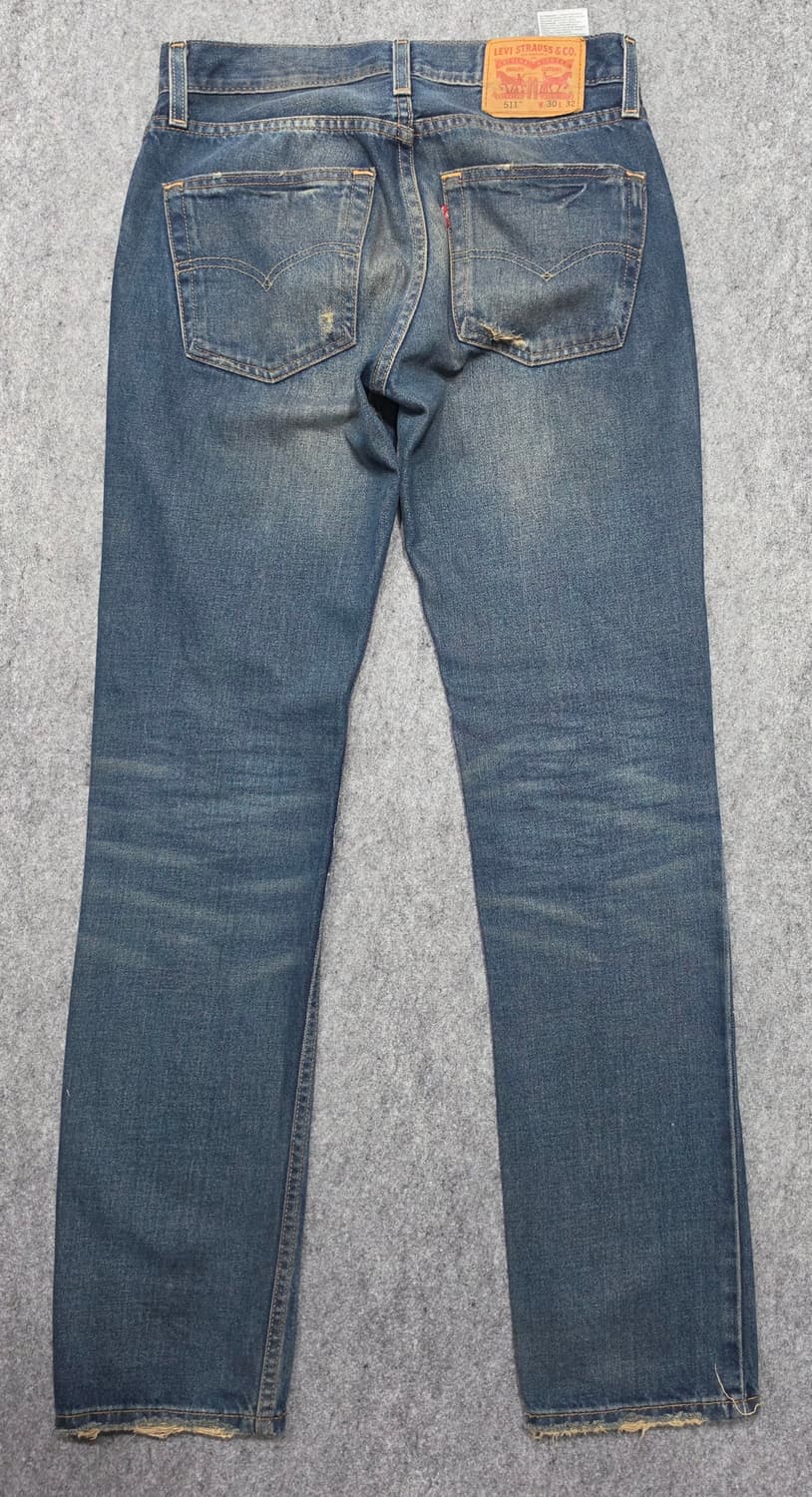 리바이스 511 워싱 디스트로이드 데님팬츠 청바지 30 x 32 상품이미지2