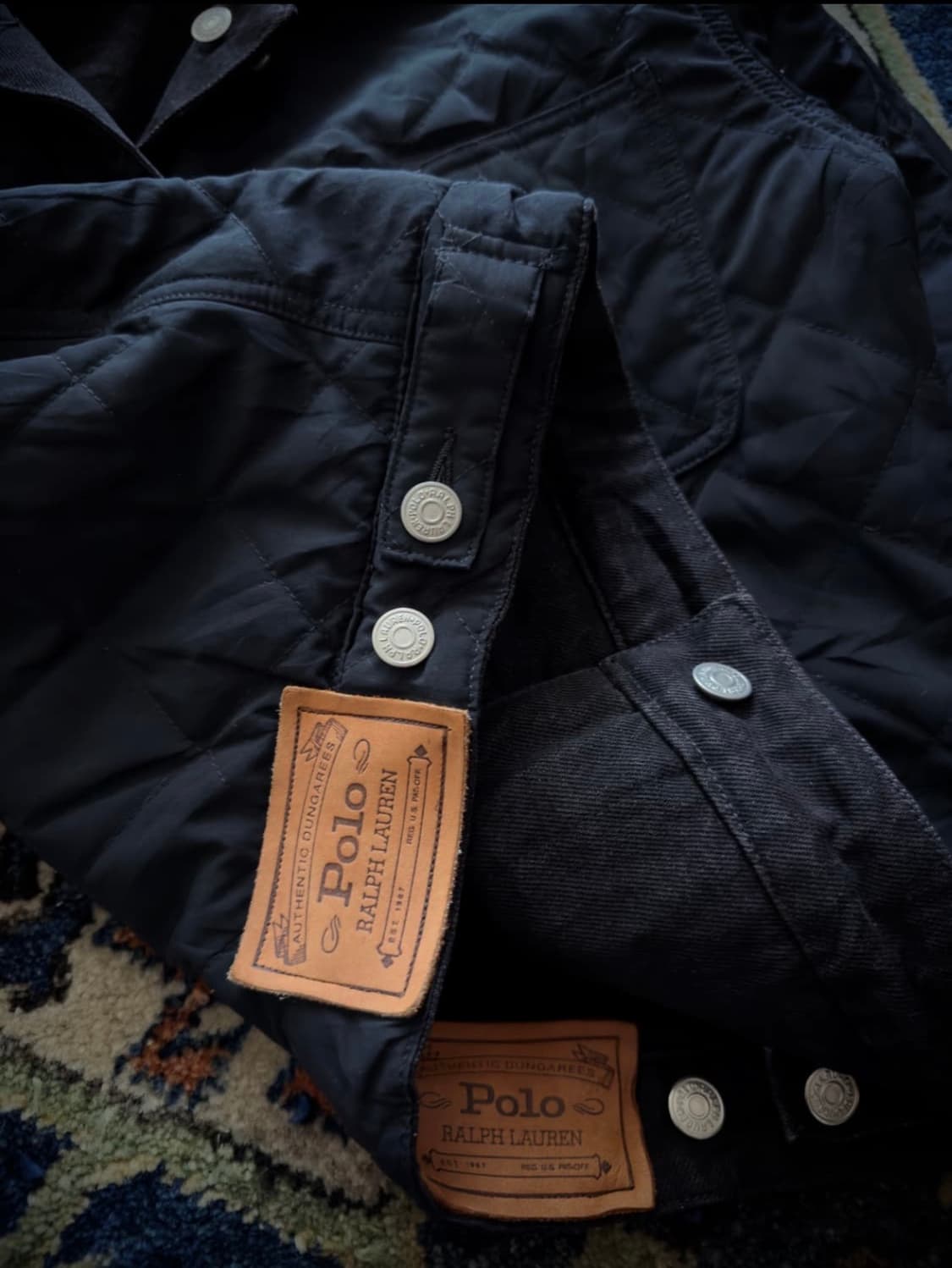 (희귀) 80s 폴로 컨트리 올블랙 리버시블 덩가리 자켓 상품이미지6