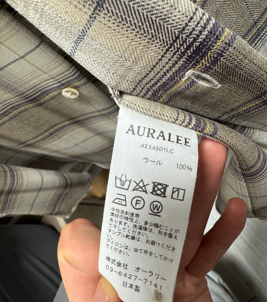 오라리 체크 셔츠 Light Brown Check 23AW 5사이즈 상품이미지5